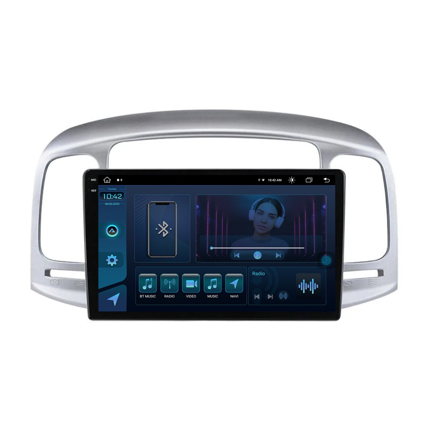 Navigatie Hyundai Accent (2006-2011), Android, X-Octacore / 8GB RAM + 256GB ROM, 9.5 Inch - AD-BGX9008+AD-BGRKIT211