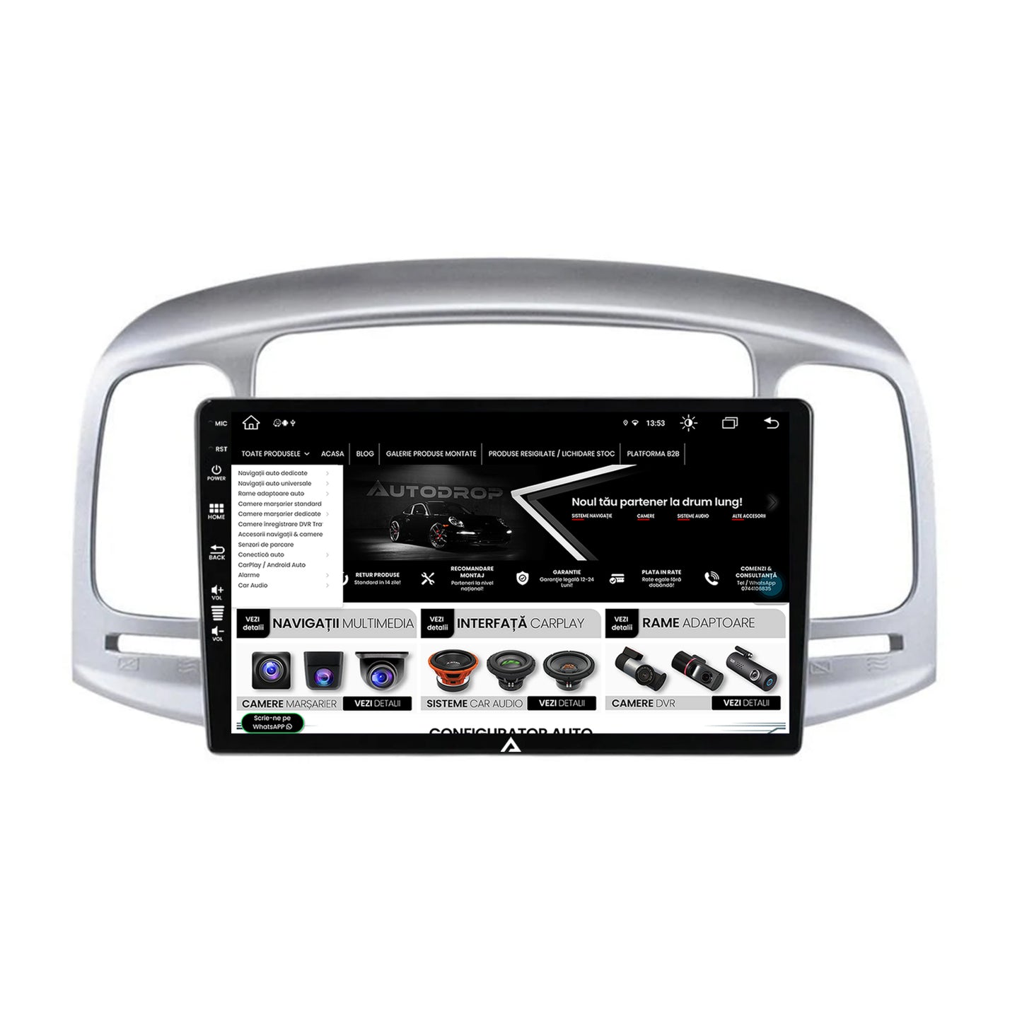 Navigatie Hyundai Accent (2006-2011), Android, Z-Octacore / 8GB RAM + 256GB ROM, 9 Inch - AD-BGZ9008+AD-BGRKIT211