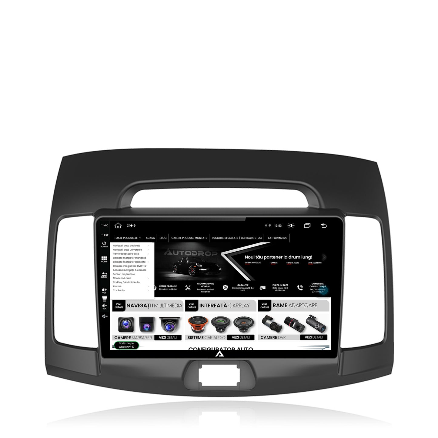 Navigatie Hyundai Elantra (2006-2011), Android, Z-Octacore / 8GB RAM + 256GB ROM, 9 Inch - AD-BGZ9008+AD-BGRKIT178