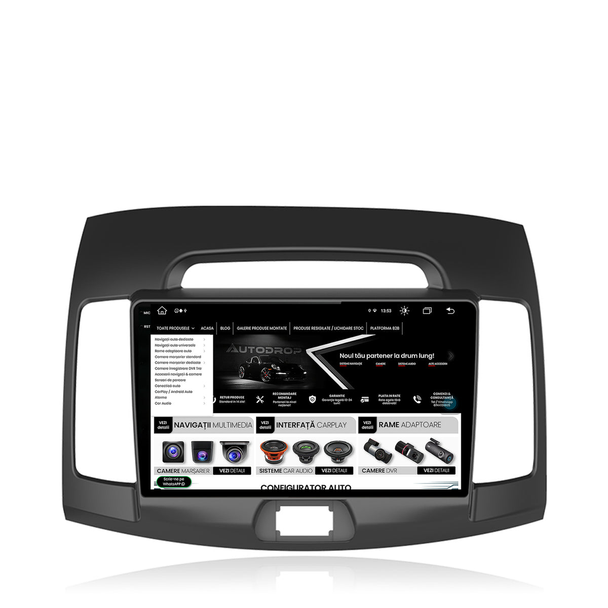 Navigatie Hyundai Elantra (2006-2011), Android, V-Octacore / 4GB RAM + 64GB ROM, 9.5 Inch - AD-BGV9004+AD-BGRKIT178