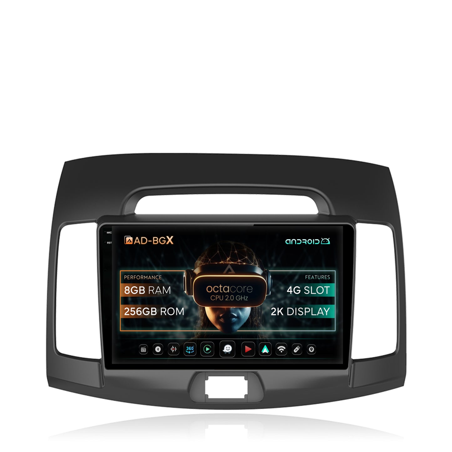 Navigatie Hyundai Elantra (2006-2011), Android, X-Octacore / 8GB RAM + 256GB ROM, 9.5 Inch - AD-BGX9008+AD-BGRKIT178