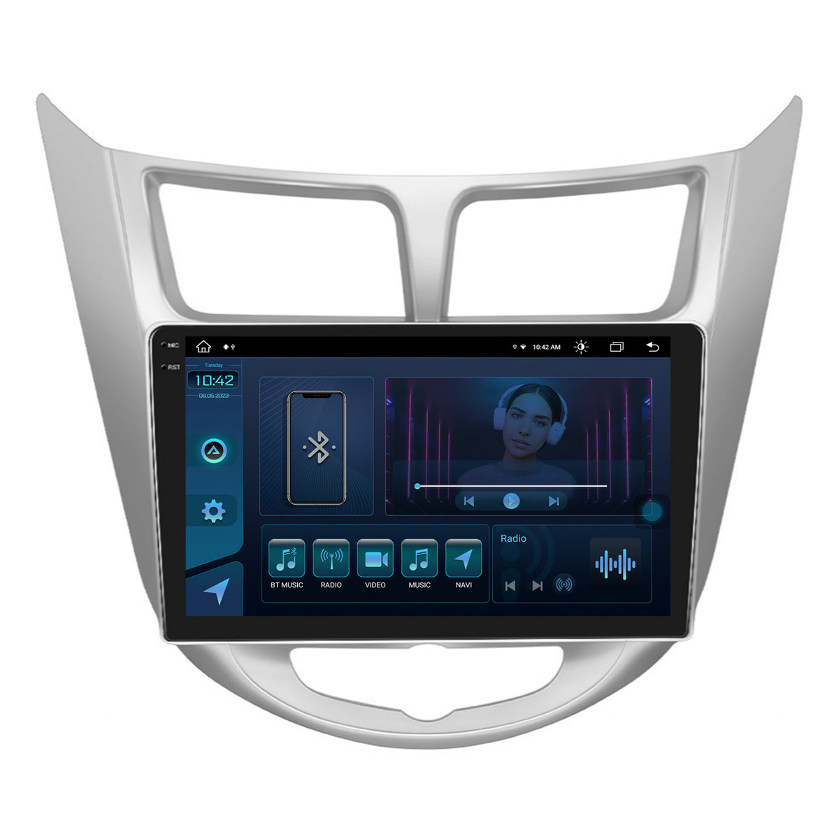 Navigatie Hyundai Accent (2011-2016), Android, X-Octacore / 8GB RAM + 256GB ROM, 9.5 Inch - AD-BGX9008+AD-BGRKIT212