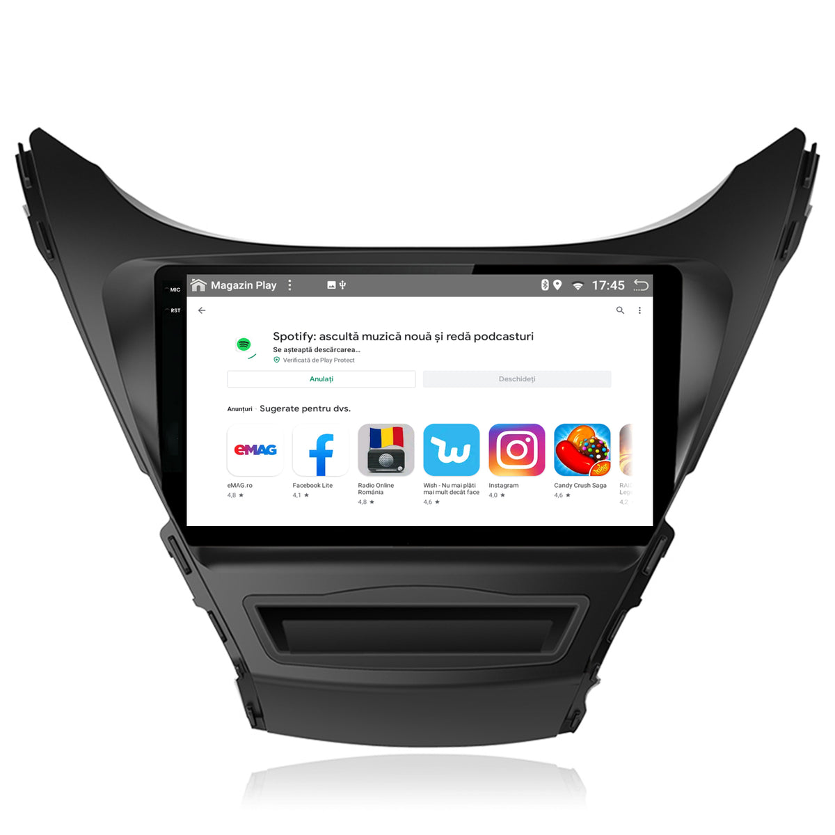 Navigatie Hyundai Elantra (2012-2014), Android, X-Octacore / 8GB RAM + 256GB ROM, 9Inch - AD-BGX9008+AD-BGRKIT177