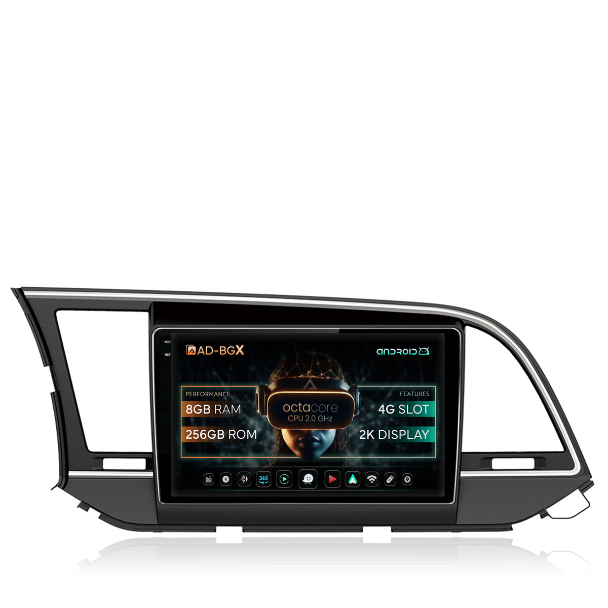 Navigatie Hyundai Elantra (2015-2018), Android, X-Octacore / 8GB RAM + 256GB ROM, 9.5 Inch - AD-BGX9008+AD-BGRKIT180