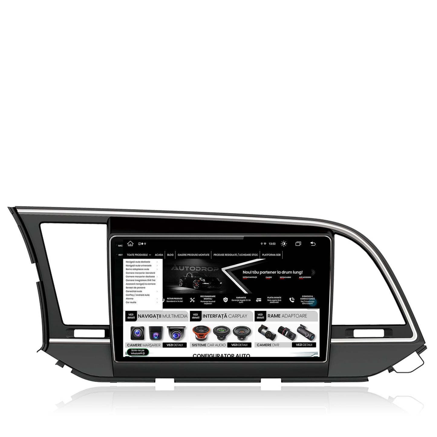 Navigatie Hyundai Elantra (2015-2018), Android, X-Octacore / 8GB RAM + 256GB ROM, 9.5 Inch - AD-BGX9008+AD-BGRKIT180