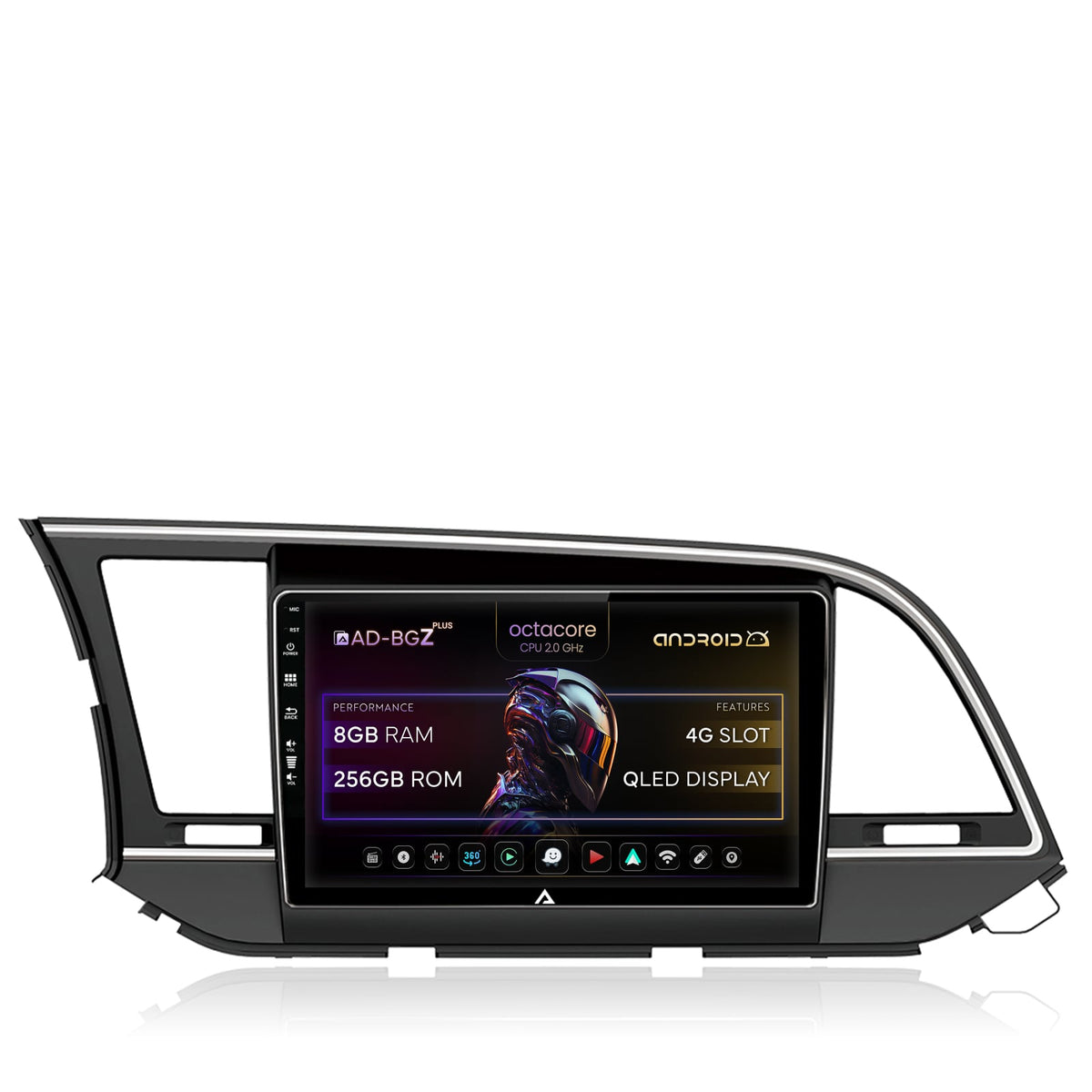 Navigatie Hyundai Elantra (2015-2018), Android, Z-Octacore / 8GB RAM + 256GB ROM, 9 Inch - AD-BGZ9008+AD-BGRKIT180