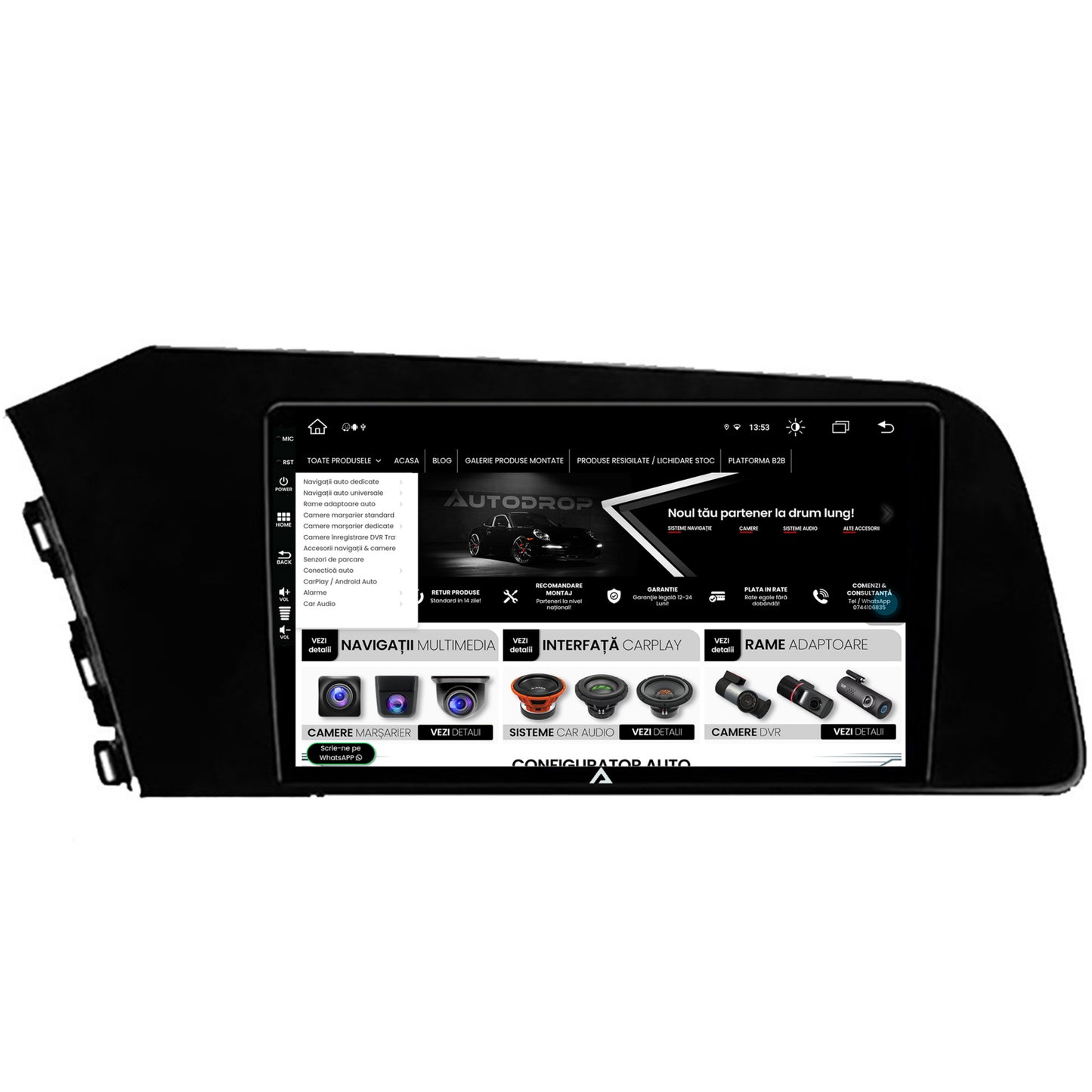 Navigatie Hyundai Elantra (2020-Prezent), Android, Z-Octacore / 8GB RAM + 256GB ROM, 9Inch - AD-BGZ9008+AD-BGRKIT227