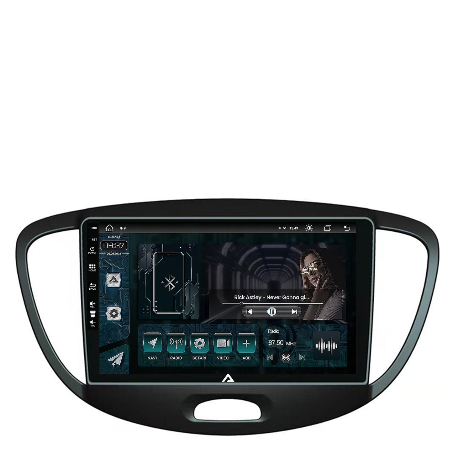 Navigatie Hyundai I10 (2007-2013), Android, Z-Octacore / 8GB RAM + 256GB ROM, 9 Inch - AD-BGZ9008+AD-BGRKIT198