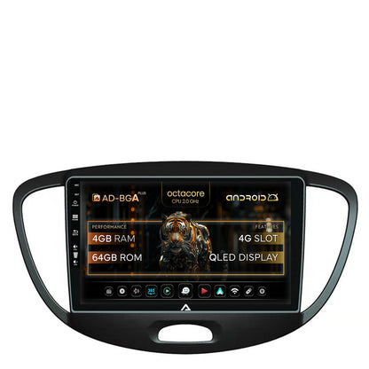 Navigatie Hyundai I10 (2007-2013), Android, A-Octacore / 4GB RAM + 64GB ROM, 9 Inch - AD-BGA9004+AD-BGRKIT198