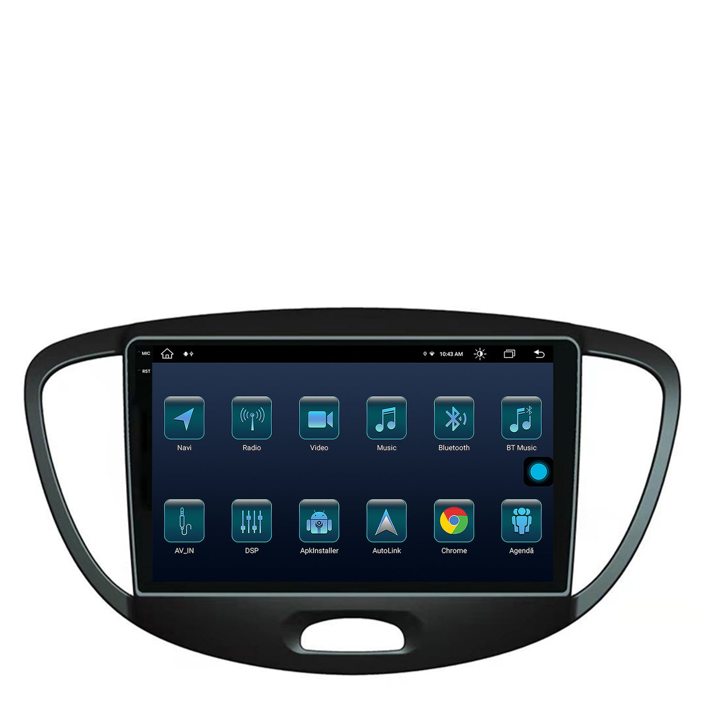 Navigatie Hyundai I10 (2007-2013), Android, X-Octacore / 8GB RAM + 256GB ROM, 9.5 Inch - AD-BGX9008+AD-BGRKIT198