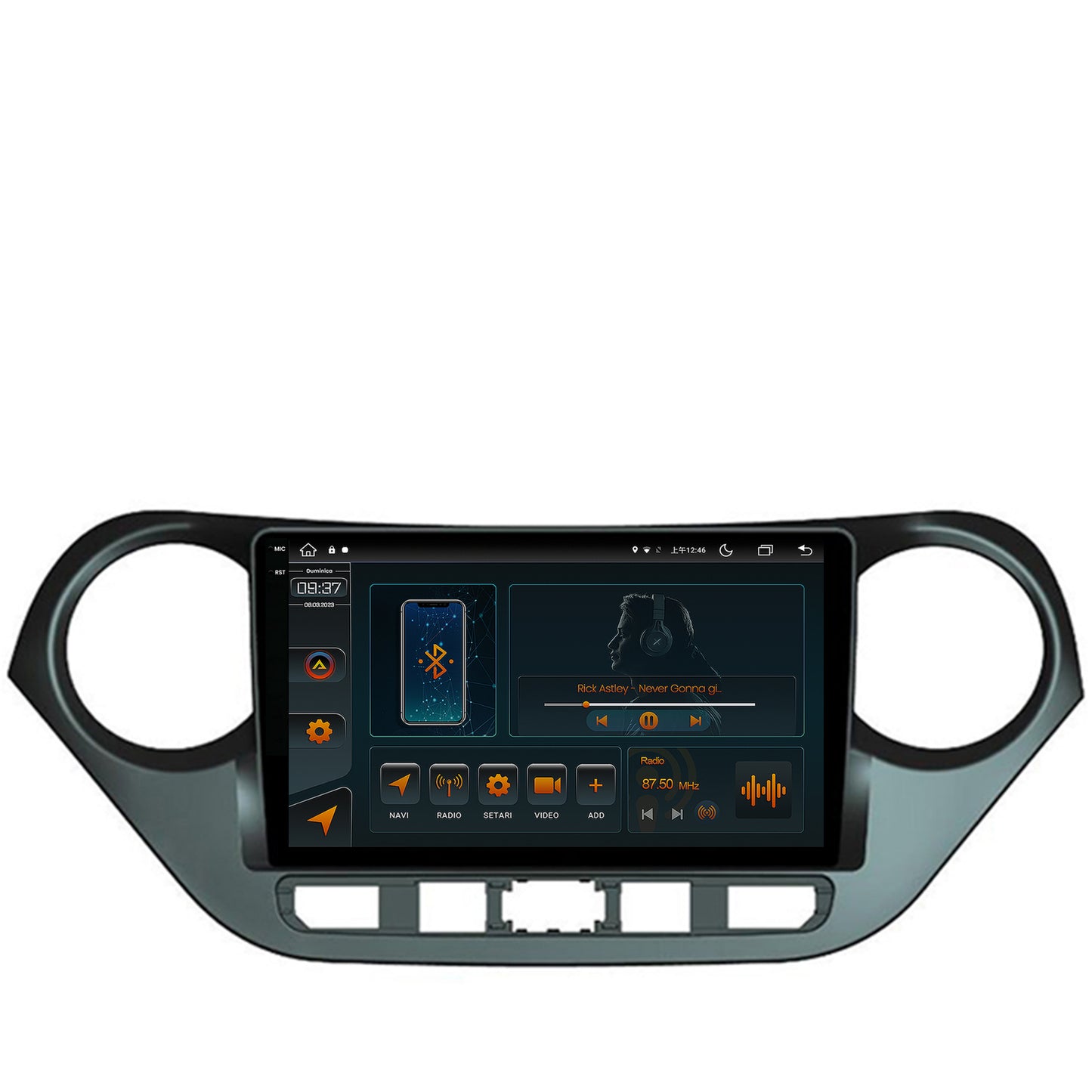 Navigatie Hyundai I10 (2013-2017), Android, V-Octacore / 4GB RAM + 64GB ROM, 9.5 Inch - AD-BGV9004+AD-BGRKIT196