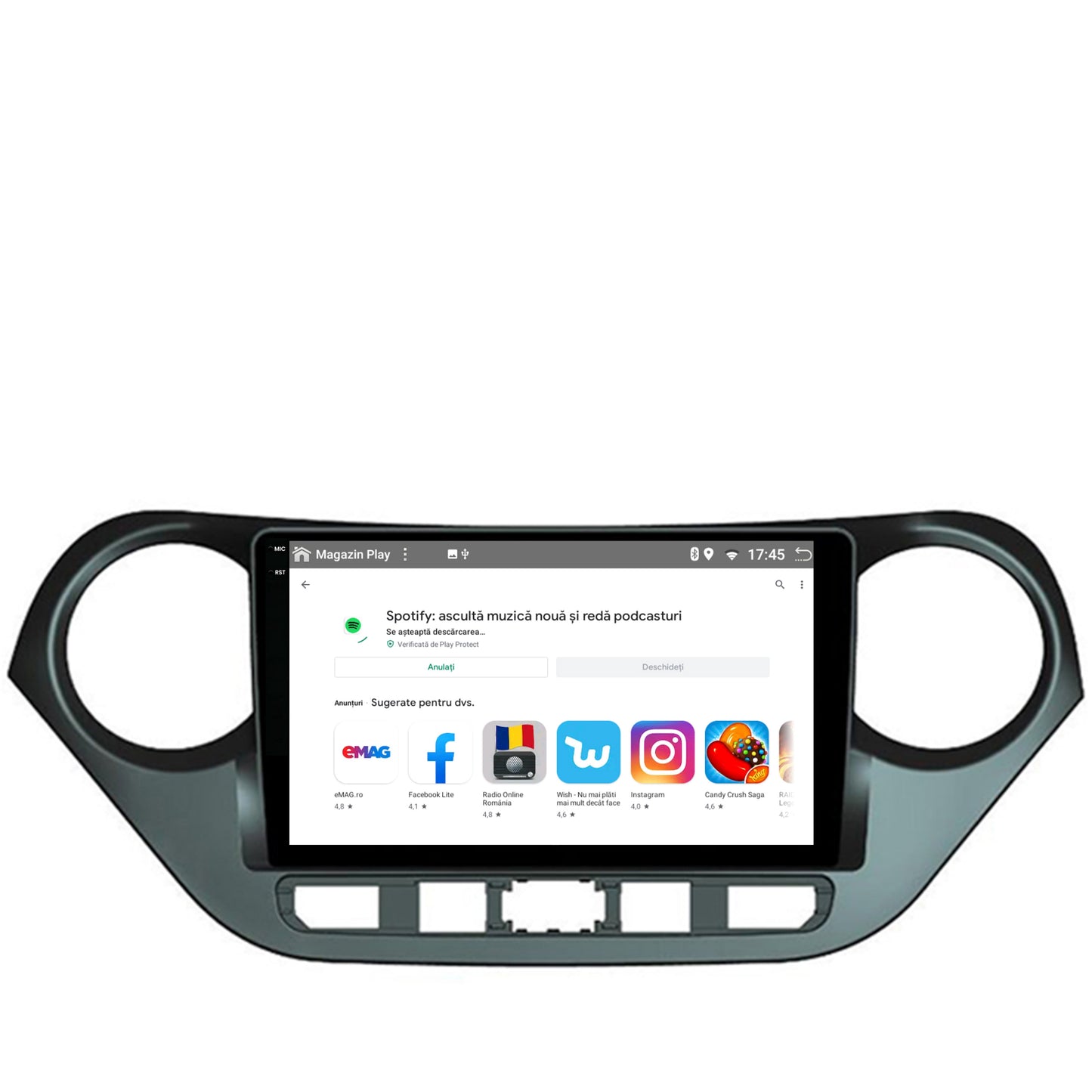 Navigatie Hyundai I10 (2013-2017), Android, X-Octacore / 8GB RAM + 256GB ROM, 9.5 Inch - AD-BGX9008+AD-BGRKIT196