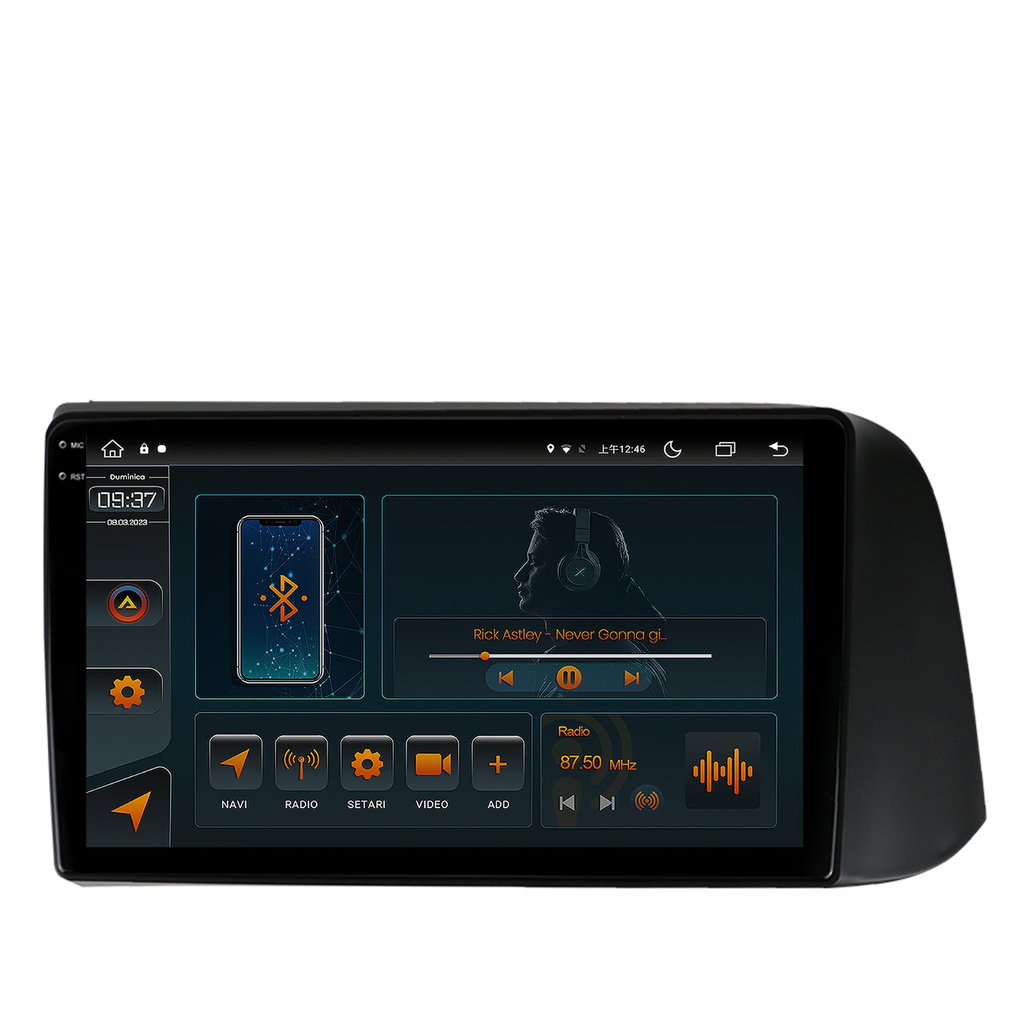 Navigatie Hyundai I10 (2020+), Android, V-Octacore / 4GB RAM + 64GB ROM, 9.5 Inch - AD-BGV9004+AD-BGRKIT221