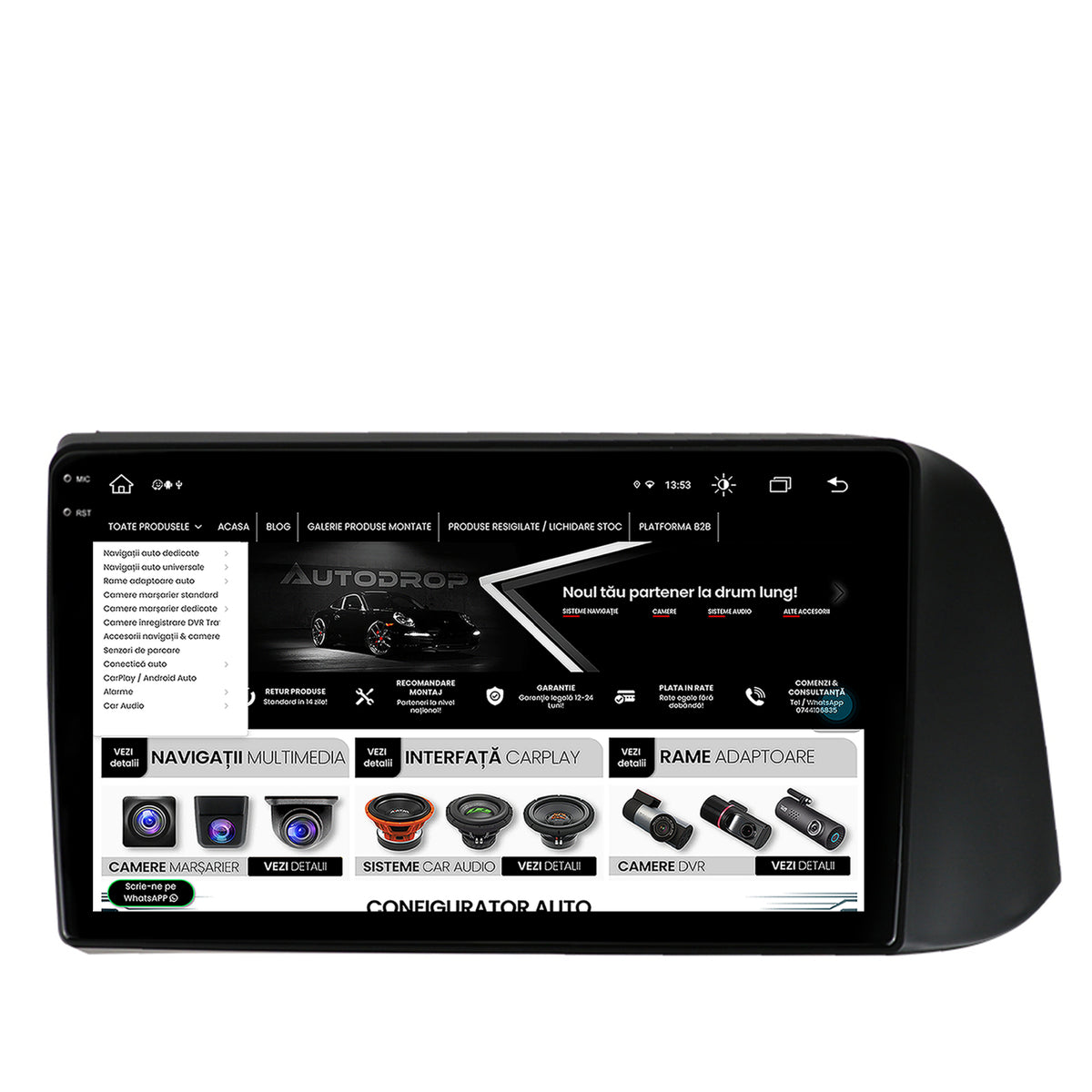 Navigatie Hyundai I10 (2020+), Android, X-Octacore / 8GB RAM + 256GB ROM, 9.5 Inch - AD-BGX9008+AD-BGRKIT221
