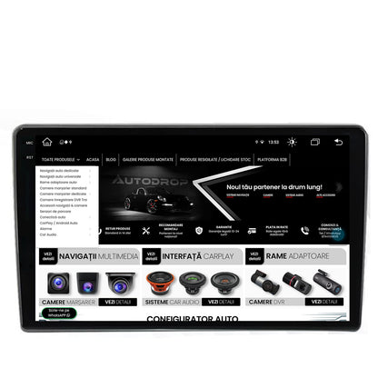 Navigatie Citroen Nemo/ Fiat Fiorino/ Peugeot Bipper (2007-2021), Android, V-Octacore / 4GB RAM + 64GB ROM, 10.1 Inch - AD-BGV10004+AD-BGRKIT331