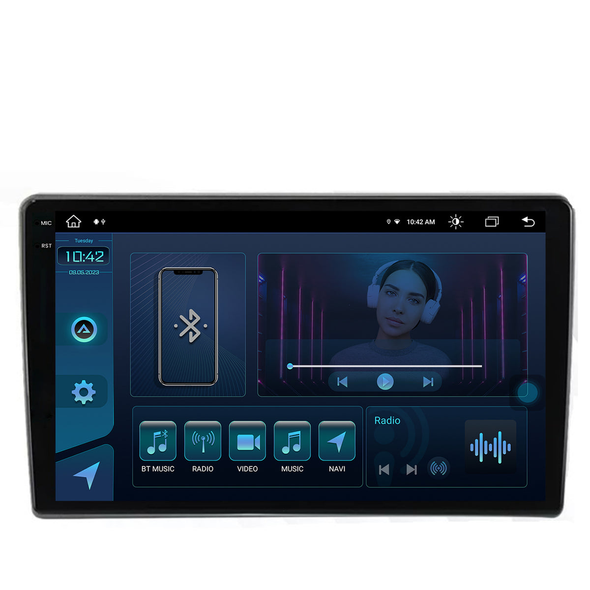 Navigatie Citroen Nemo/ Fiat Fiorino/ Peugeot Bipper (2007-2021), Android, X-Octacore / 8GB RAM + 256GB ROM, 10.1 Inch - AD-BGX10008+AD-BGRKIT331