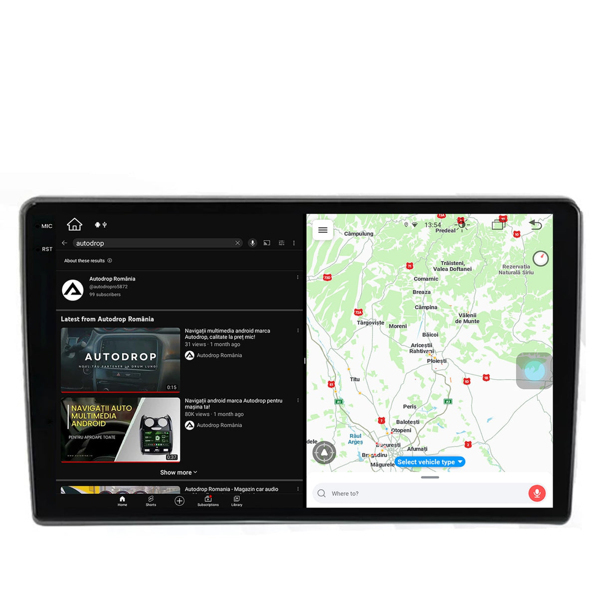 Navigatie Citroen Nemo/ Fiat Fiorino/ Peugeot Bipper (2007-2021), Android, X-Octacore / 8GB RAM + 256GB ROM, 10.1 Inch - AD-BGX10008+AD-BGRKIT331