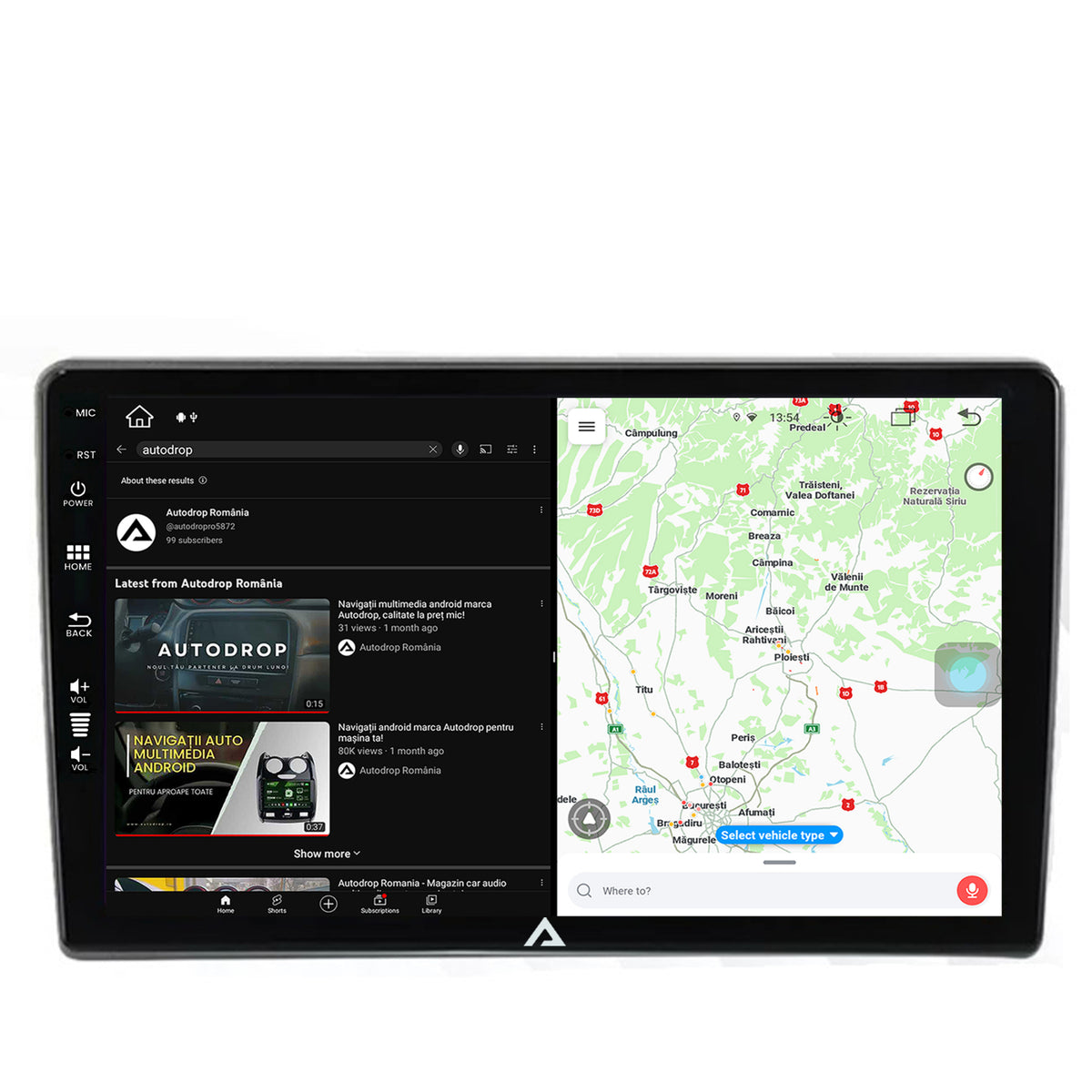 Navigatie Citroen Nemo/ Fiat Fiorino/ Peugeot Bipper (2007-2021), Android, Z-Octacore / 8GB RAM + 256GB ROM, 10.1 Inch - AD-BGZ10008+AD-BGRKIT331