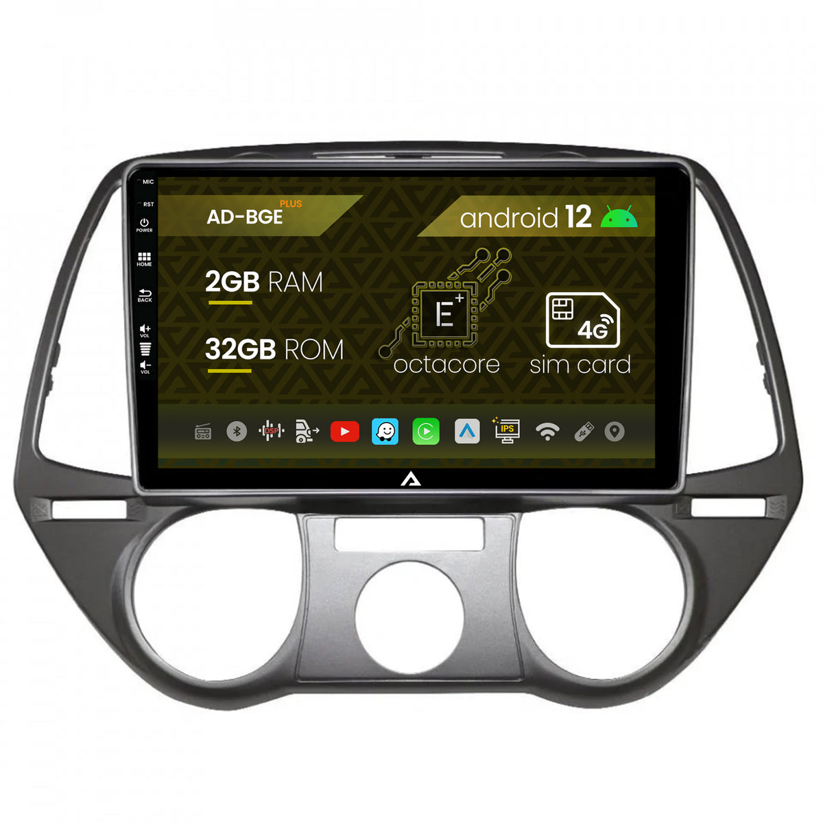 Navigatie Hyundai I20 (2008-2012), Android, E-Octacore / 2GB RAM + 32GB ROM, 9 Inch - AD-BGE9002+AD-BGRKIT194