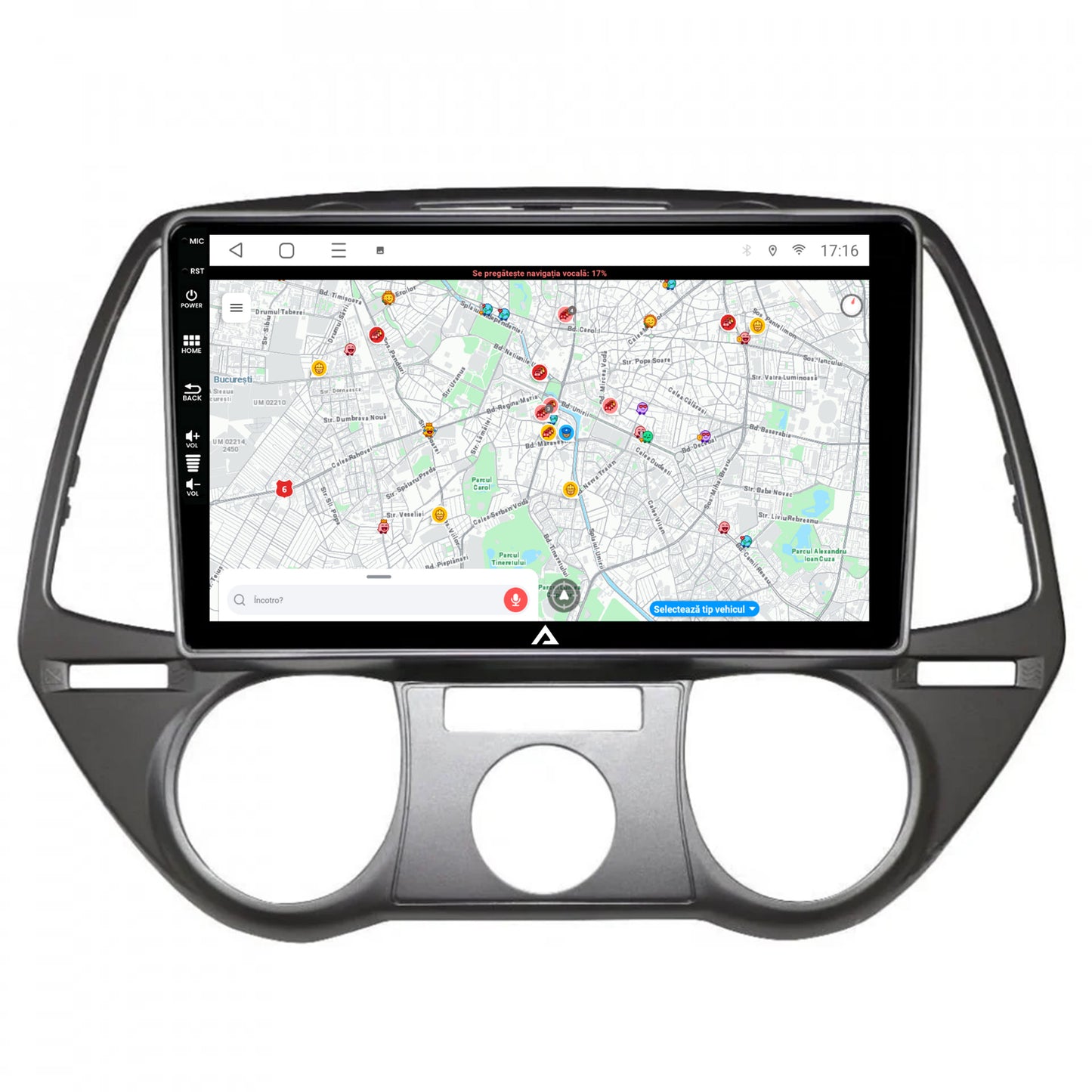 Navigatie Hyundai I20 (2008-2012), Android, P-Octacore / 2GB RAM + 32GB ROM, 9 Inch - AD-BGP9002+AD-BGRKIT219