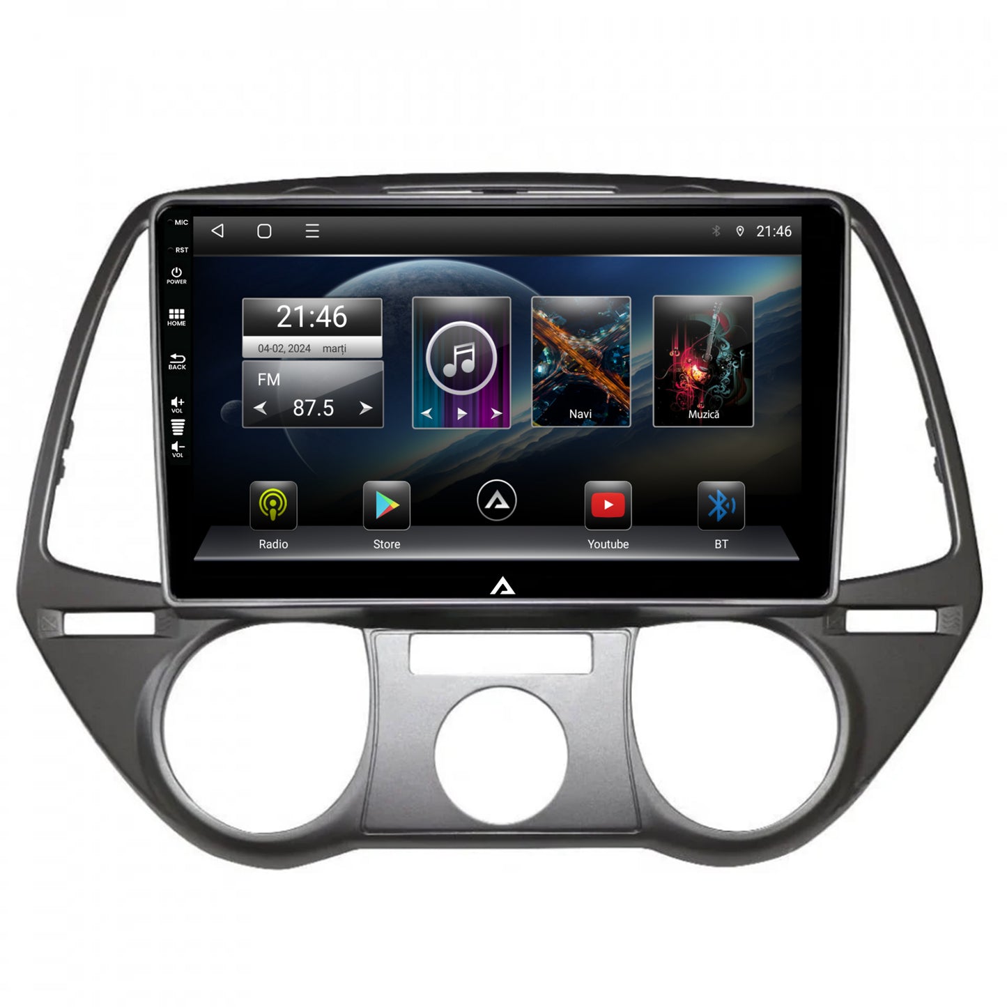 Navigatie Hyundai I20 (2008-2012), Android, P-Octacore / 2GB RAM + 32GB ROM, 9 Inch - AD-BGP9002+AD-BGRKIT219V2