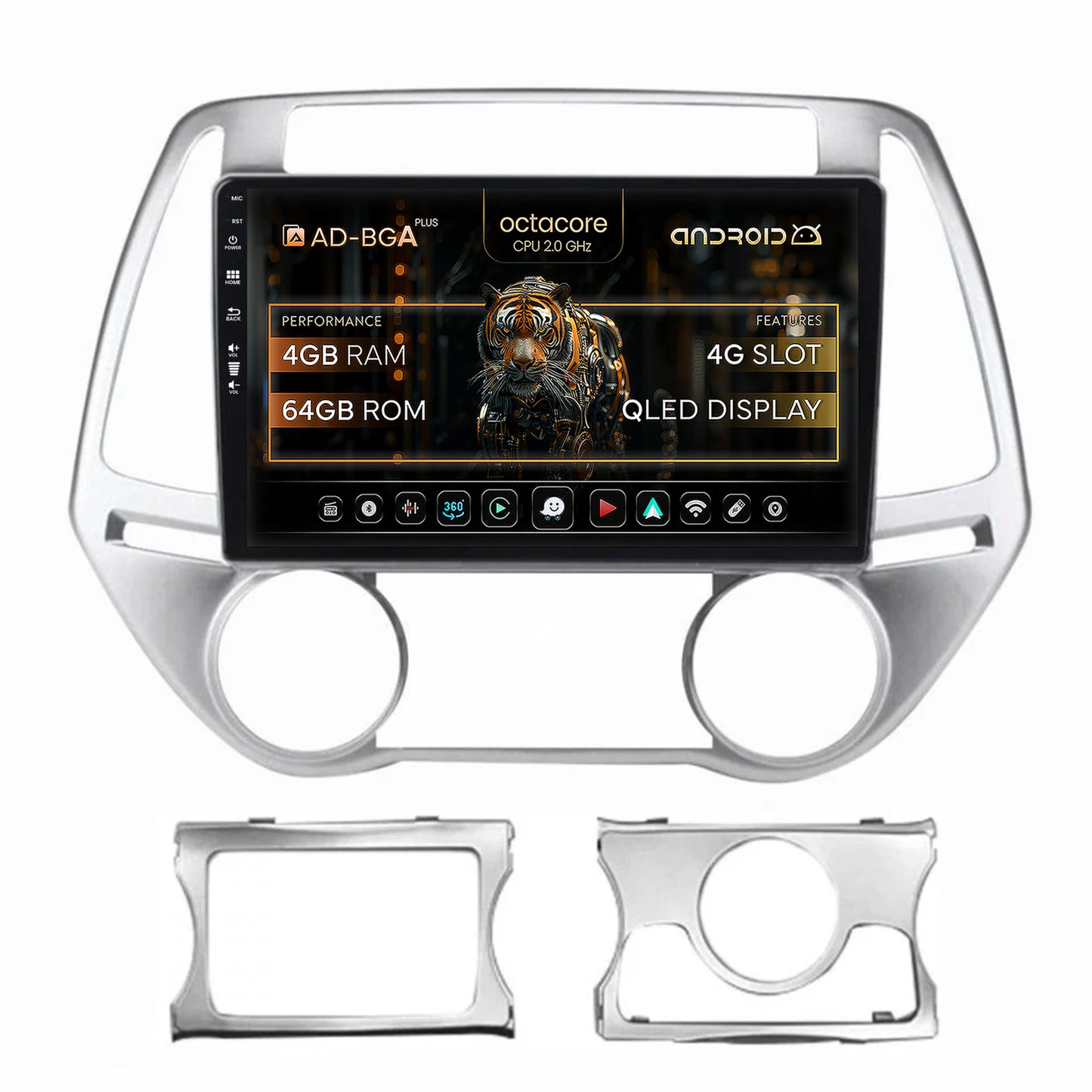 Navigatie Hyundai I20 (2012-2014), Android, A-Octacore / 4GB RAM + 64GB ROM, 9 Inch - AD-BGA9004+AD-BGRKIT218