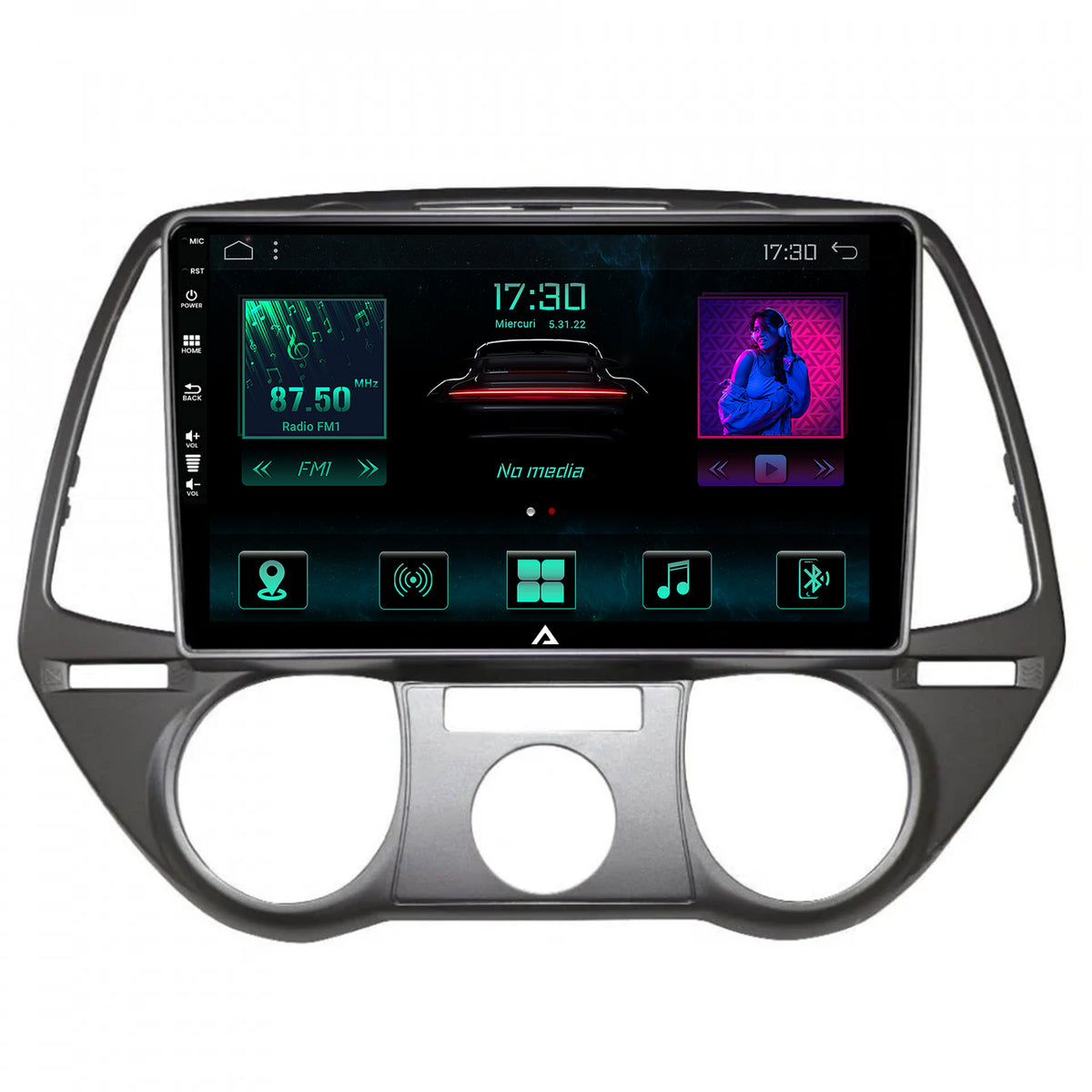 Navigatie Hyundai I20 (2008-2012), Android, A-Octacore / 4GB RAM + 64GB ROM, 9 Inch - AD-BGA9004+AD-BGRKIT219