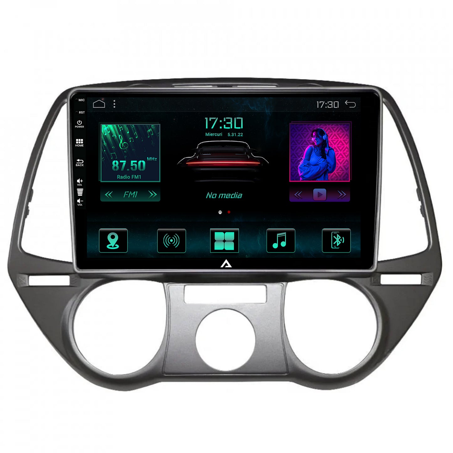 Navigatie Hyundai I20 (2008-2012), Android, A-Octacore / 4GB RAM + 64GB ROM, 9 Inch - AD-BGA9004+AD-BGRKIT219V2