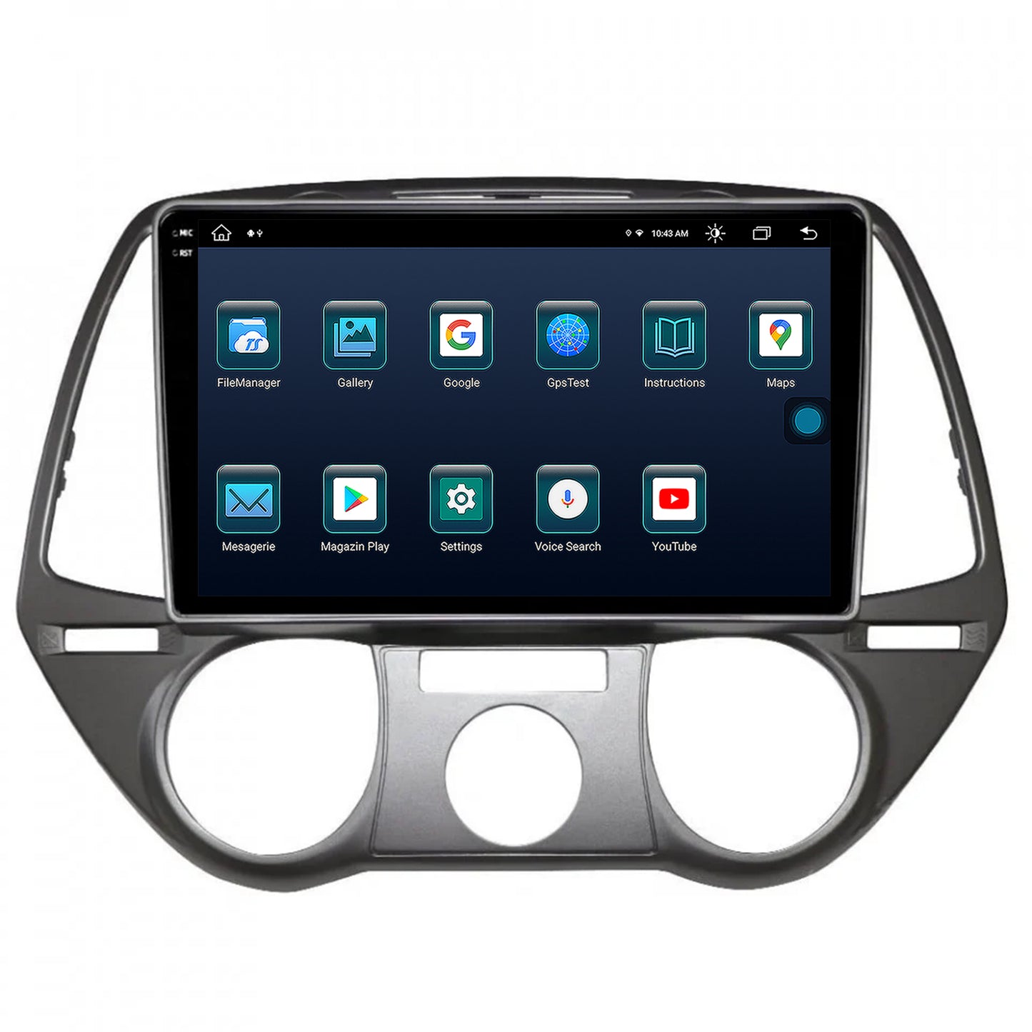 Navigatie Hyundai I20 (2008-2012), Android, X-Octacore / 8GB RAM + 256GB ROM, 9.5 Inch - AD-BGX9008+AD-BGRKIT219V2
