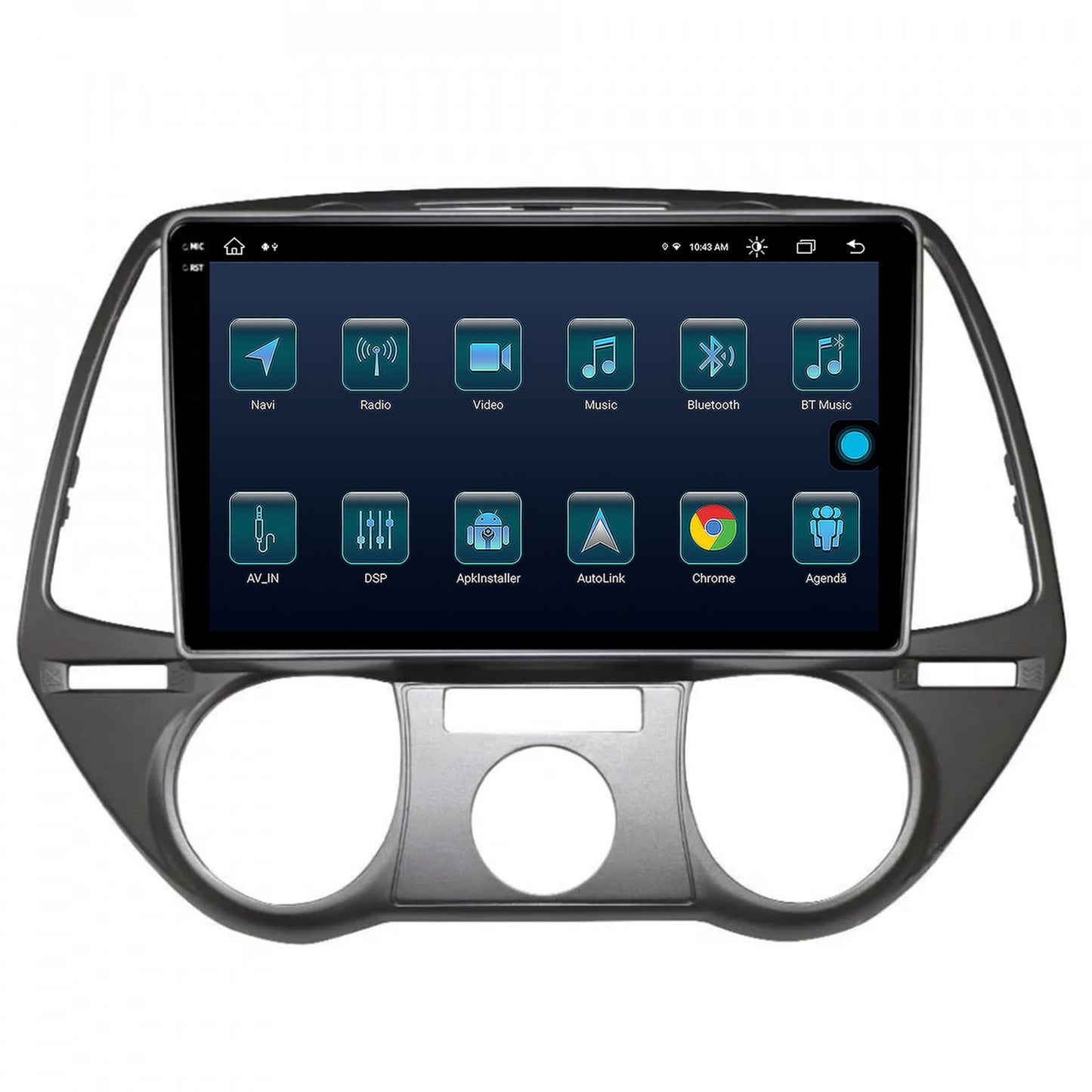 Navigatie Hyundai I20 (2008-2012), Android, X-Octacore / 8GB RAM + 256GB ROM, 9.5 Inch - AD-BGX9008+AD-BGRKIT219