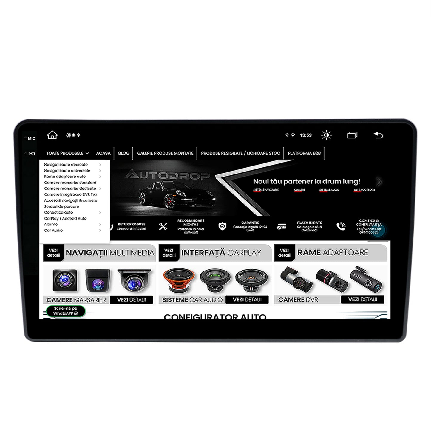 Navigatie Hyundai I40 (2012-2020), Android, V-Octacore / 4GB RAM + 64GB ROM, 9.5 Inch - AD-BGV9004+AD-BGRKIT220V2