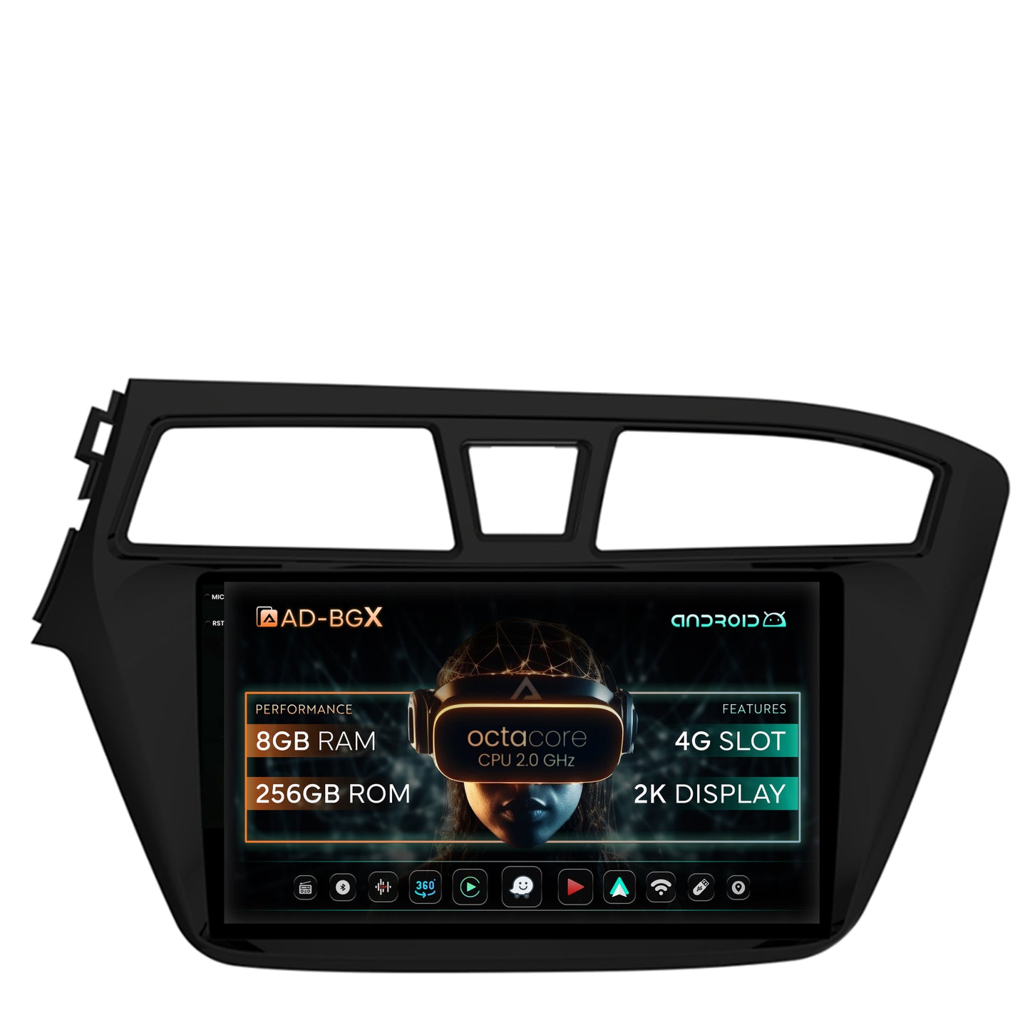 Navigatie Hyundai I20 (2014-2018), Android, X-Octacore / 8GB RAM + 256GB ROM, 9.5 Inch - AD-BGX9008+AD-BGRKIT194