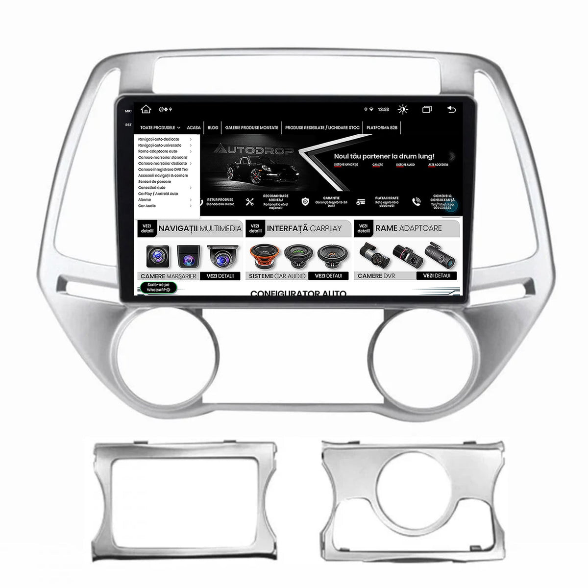 Navigatie Hyundai I20 (2012-2014), Android, X-Octacore / 8GB RAM + 256GB ROM, 9.5 Inch - AD-BGX9008+AD-BGRKIT218