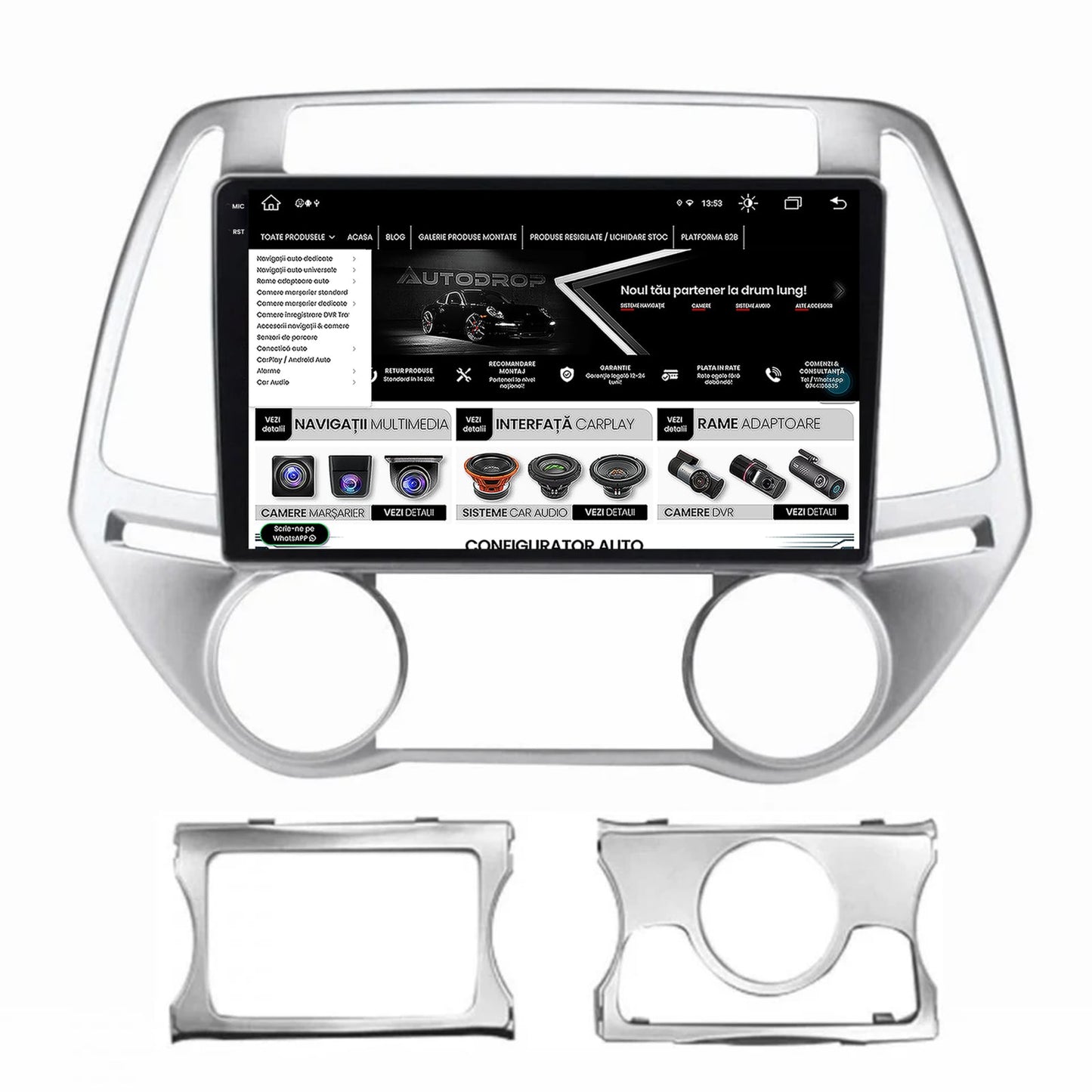 Navigatie Hyundai I20 (2012-2014), Android, X-Octacore / 8GB RAM + 256GB ROM, 9.5 Inch - AD-BGX9008+AD-BGRKIT218