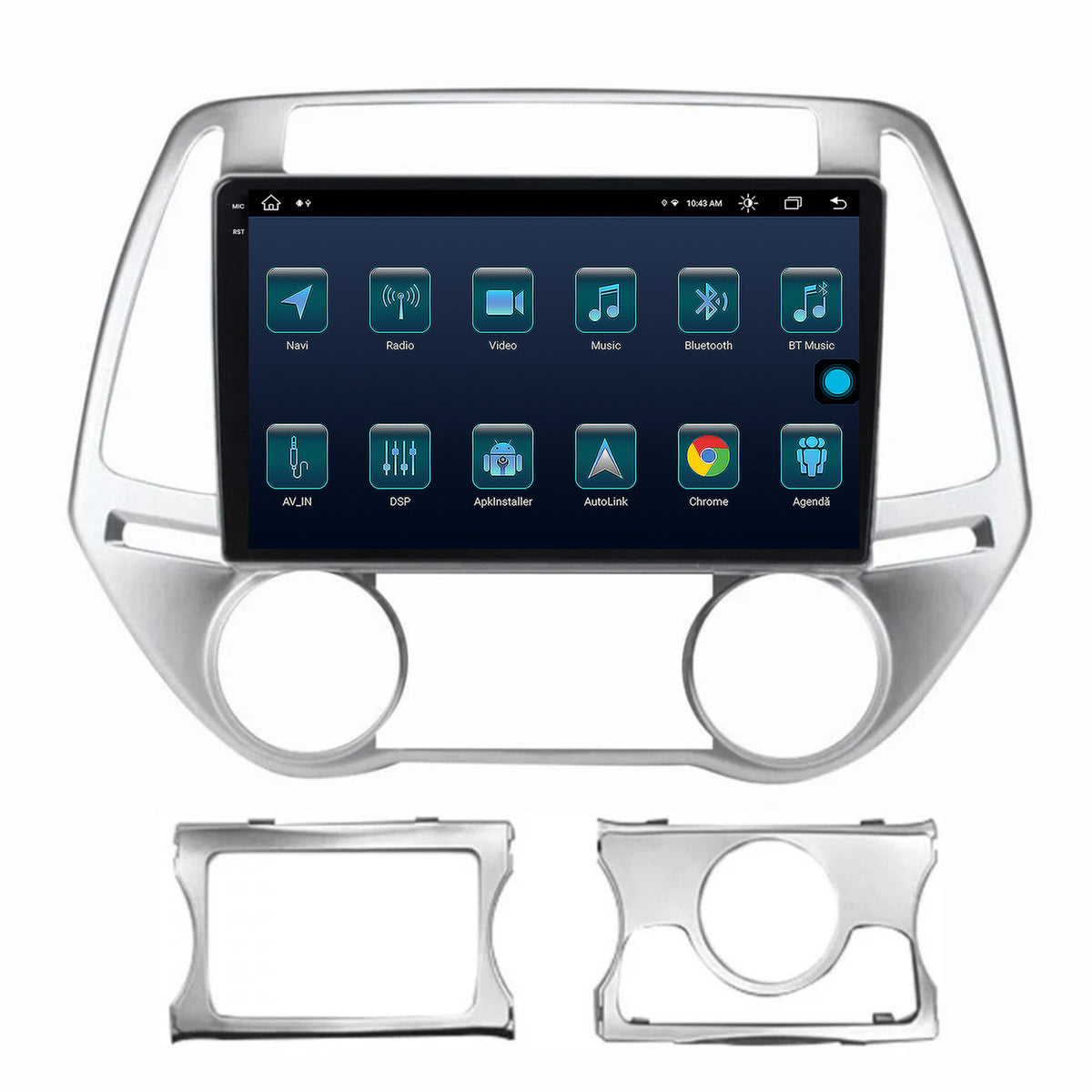 Navigatie Hyundai I20 (2012-2014), Android, X-Octacore / 8GB RAM + 256GB ROM, 9.5 Inch - AD-BGX9008+AD-BGRKIT218