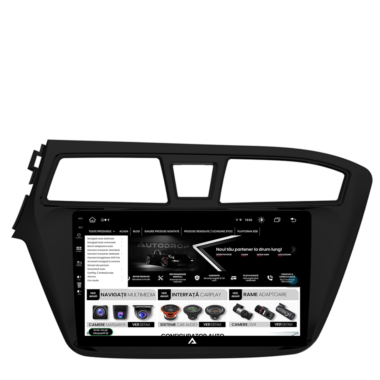 Navigatie Hyundai I20 (2014-2018), Android, Z-Octacore / 8GB RAM + 256GB ROM, 9 Inch - AD-BGZ9008+AD-BGRKIT194