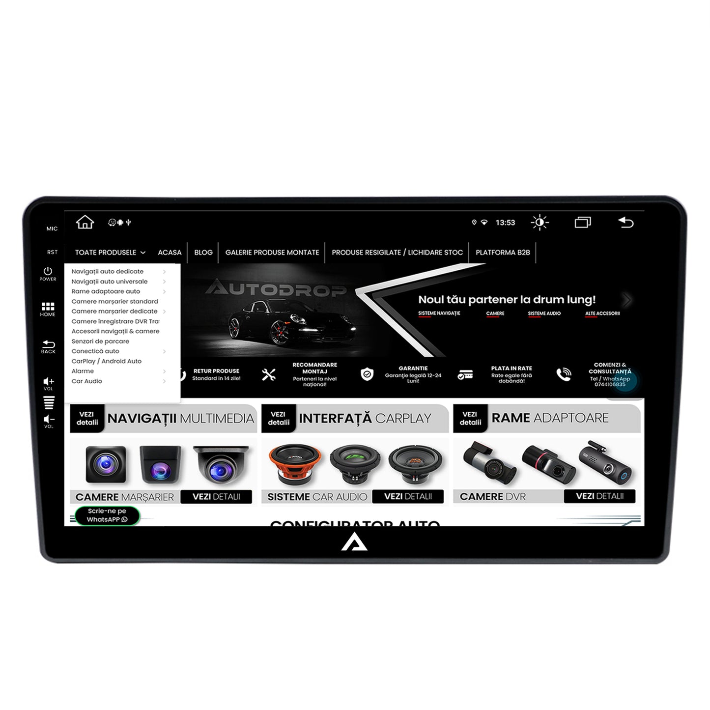 Navigatie Hyundai I40 (2012-2020), Android, Z-Octacore / 8GB RAM + 256GB ROM, 9 Inch - AD-BGZ9008+AD-BGRKIT220V2