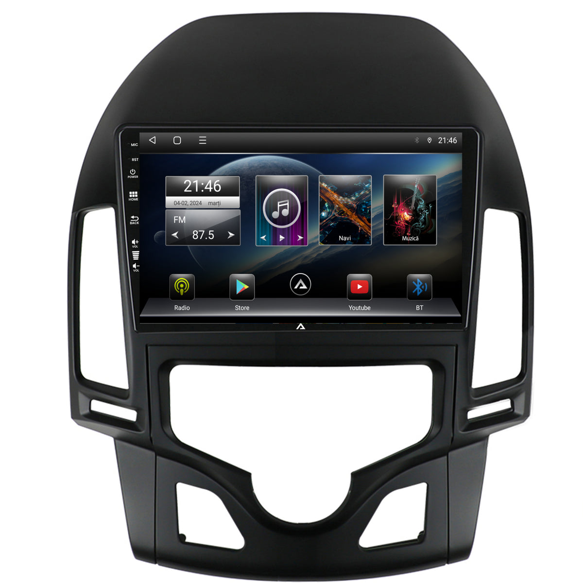 Navigatie Hyundai I30 (2007-2012), Clima Automata, Android, P-Octacore / 2GB RAM + 32GB ROM, 9 Inch - AD-BGP9002+AD-BGRKIT216