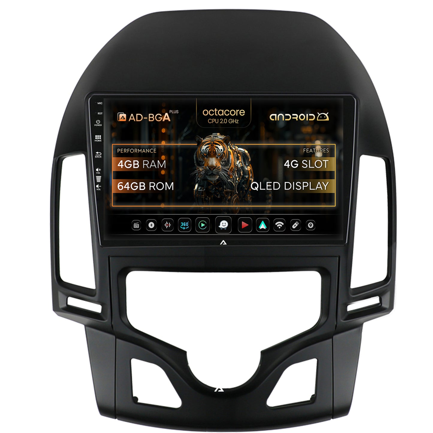 Navigatie Hyundai I30 (2007-2012), Clima Automata, Android, A-Octacore / 4GB RAM + 64GB ROM, 9 Inch - AD-BGA9004+AD-BGRKIT216