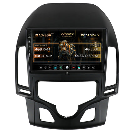 Navigatie Hyundai I30 (2007-2012), Clima Automata, Android, A-Octacore / 4GB RAM + 64GB ROM, 9 Inch - AD-BGA9004+AD-BGRKIT216