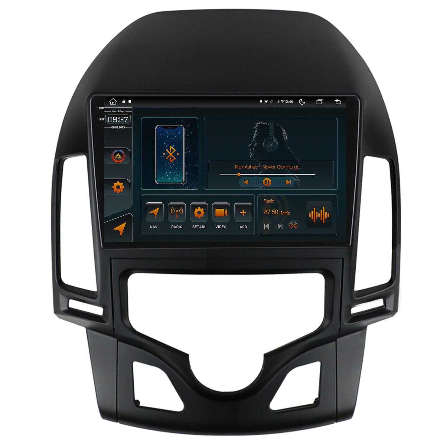 Navigatie Hyundai I30 (2007-2012), Clima Automata, Android, V-Octacore / 4GB RAM + 64GB ROM, 9.5 Inch - AD-BGV9004+AD-BGRKIT216