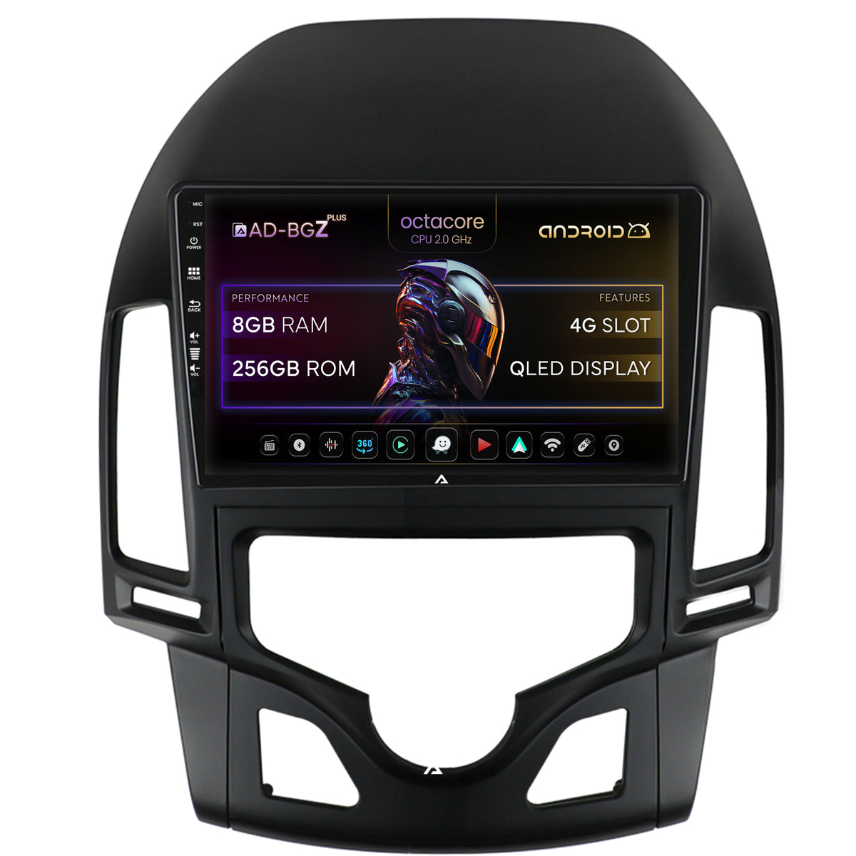 Navigatie Hyundai I30 (2007-2012), Clima Automata, Android, Z-Octacore / 8GB RAM + 256GB ROM, 9 Inch - AD-BGZ9008+AD-BGRKIT216