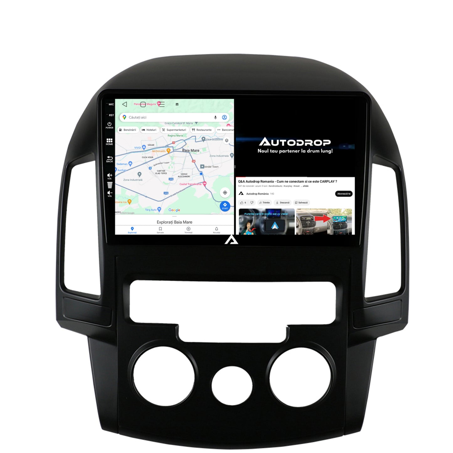 Navigatie Hyundai I30 (2007-2012), Clima Manuala, Android, E-Octacore / 2GB RAM + 32GB ROM, 9 Inch - AD-BGE9002+AD-BGRKIT217