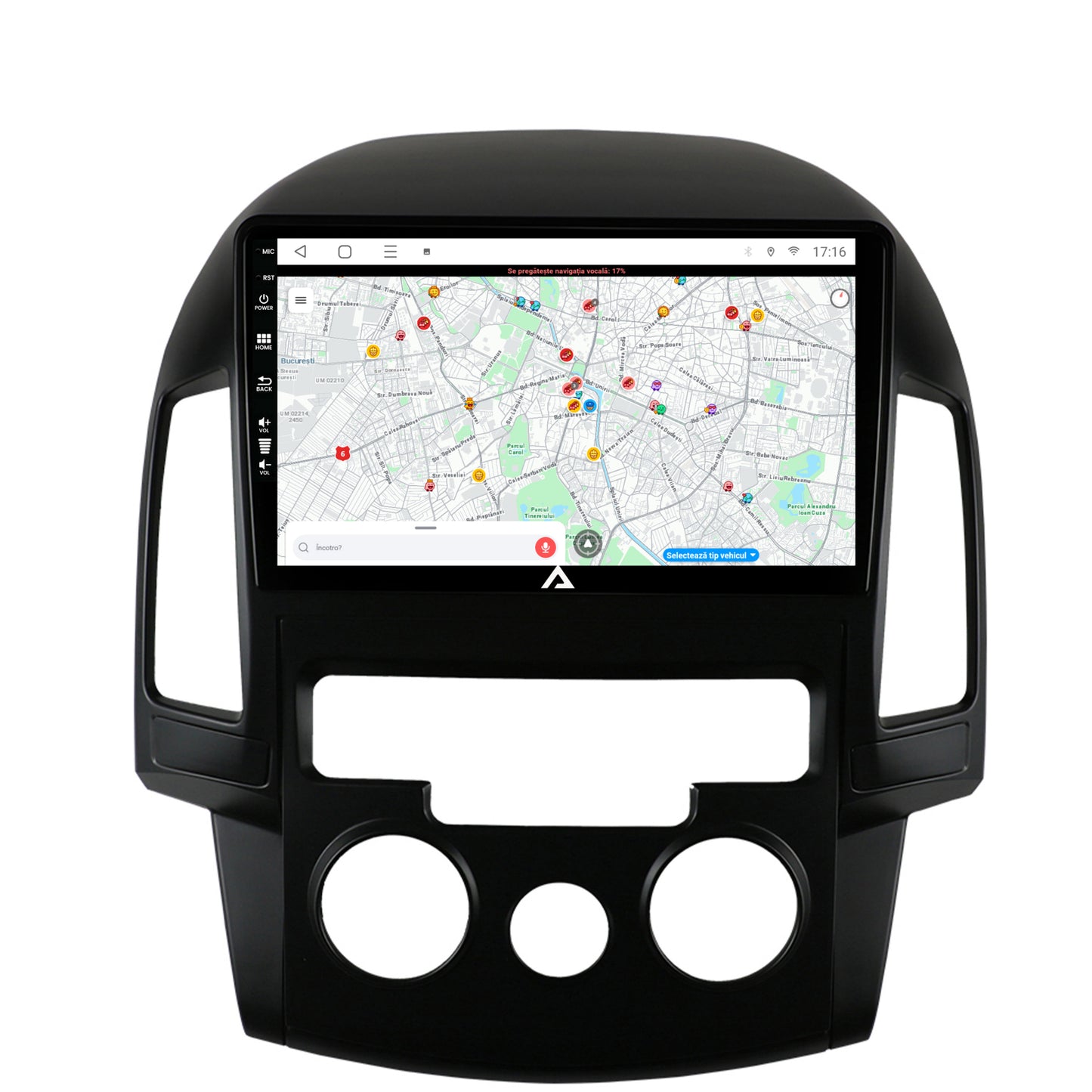 Navigatie Hyundai I30 (2007-2012), Clima Manuala, Android, P-Octacore / 2GB RAM + 32GB ROM, 9 Inch - AD-BGP9002+AD-BGRKIT217