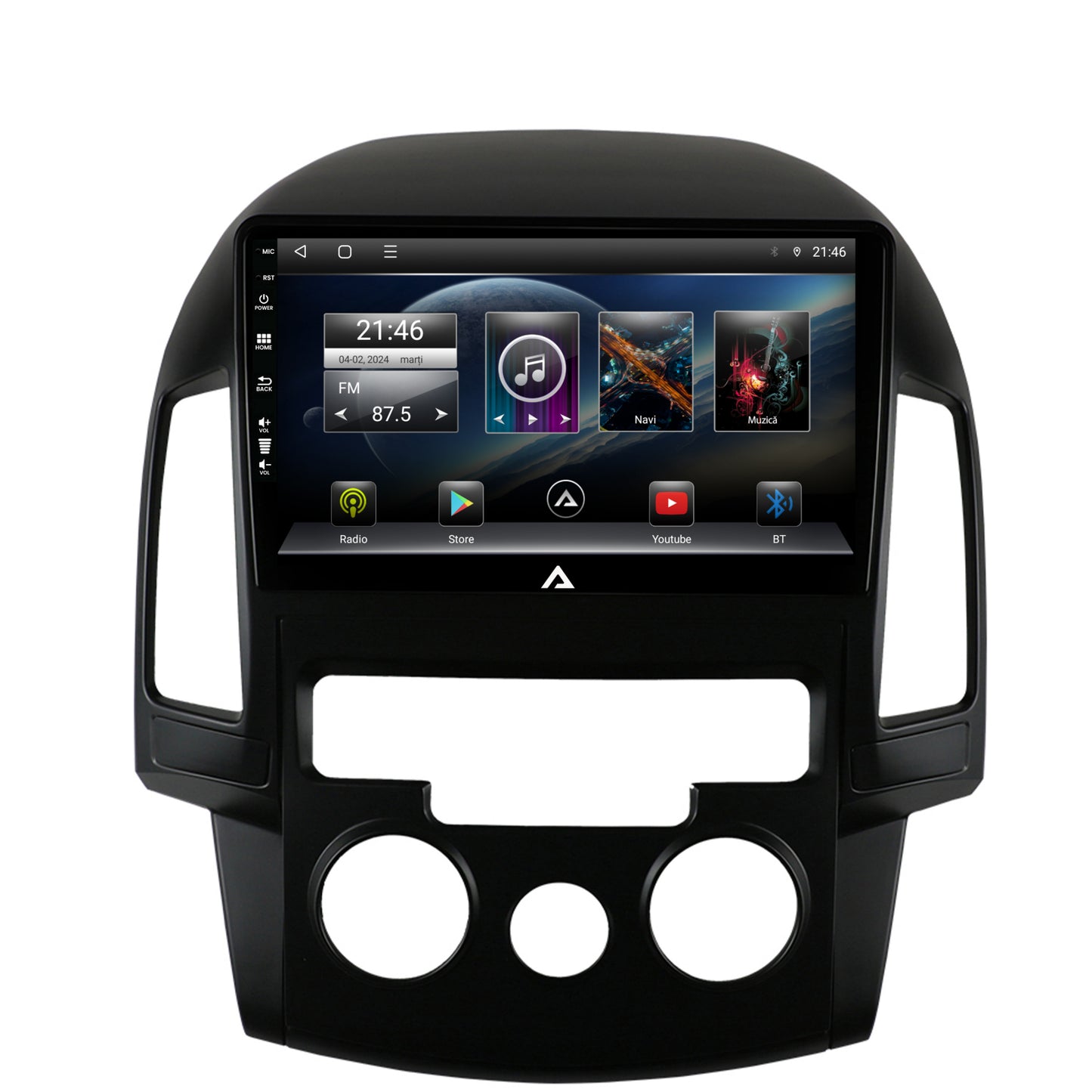 Navigatie Hyundai I30 (2007-2012), Clima Manuala, Android, P-Octacore / 2GB RAM + 32GB ROM, 9 Inch - AD-BGP9002+AD-BGRKIT217