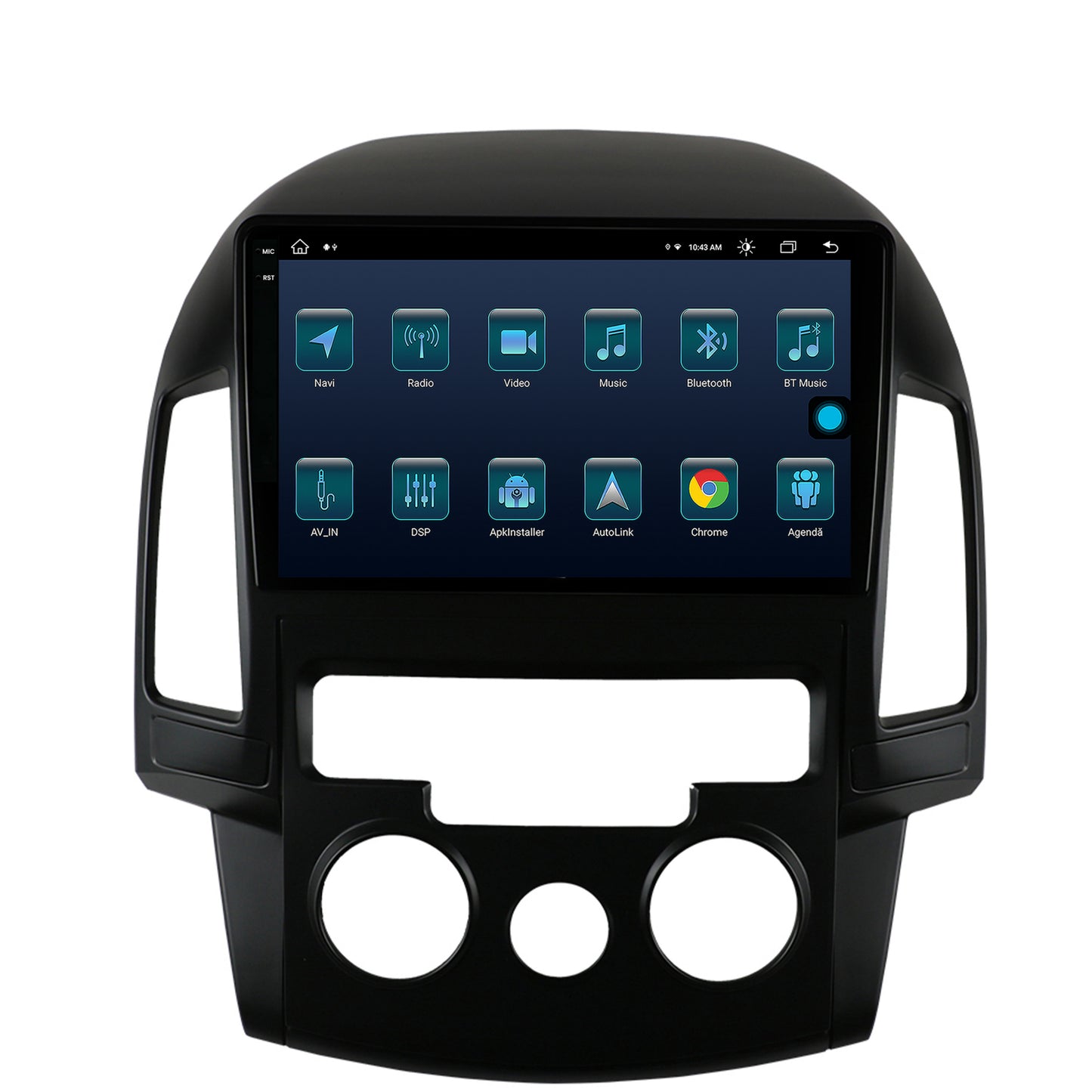 Navigatie Hyundai I30 (2007-2012), Clima manuala, Android, X-Octacore / 8GB RAM + 256GB ROM, 9.5 Inch - AD-BGX9008+AD-BGRKIT217