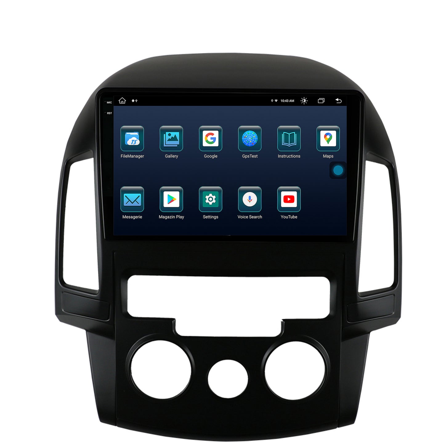 Navigatie Hyundai I30 (2007-2012), Clima manuala, Android, X-Octacore / 8GB RAM + 256GB ROM, 9.5 Inch - AD-BGX9008+AD-BGRKIT217