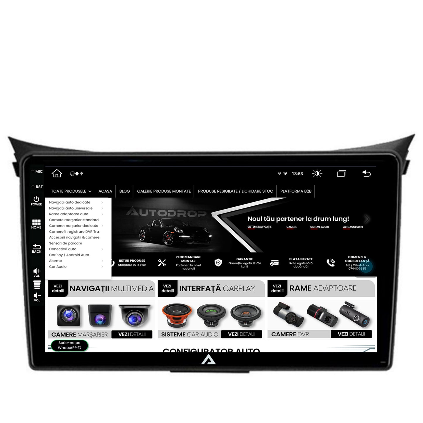 Navigatie Hyundai I30 (2012-2016), Android, Z-Octacore / 8GB RAM + 256GB ROM, 9 Inch - AD-BGZ9008+AD-BGRKIT216V2