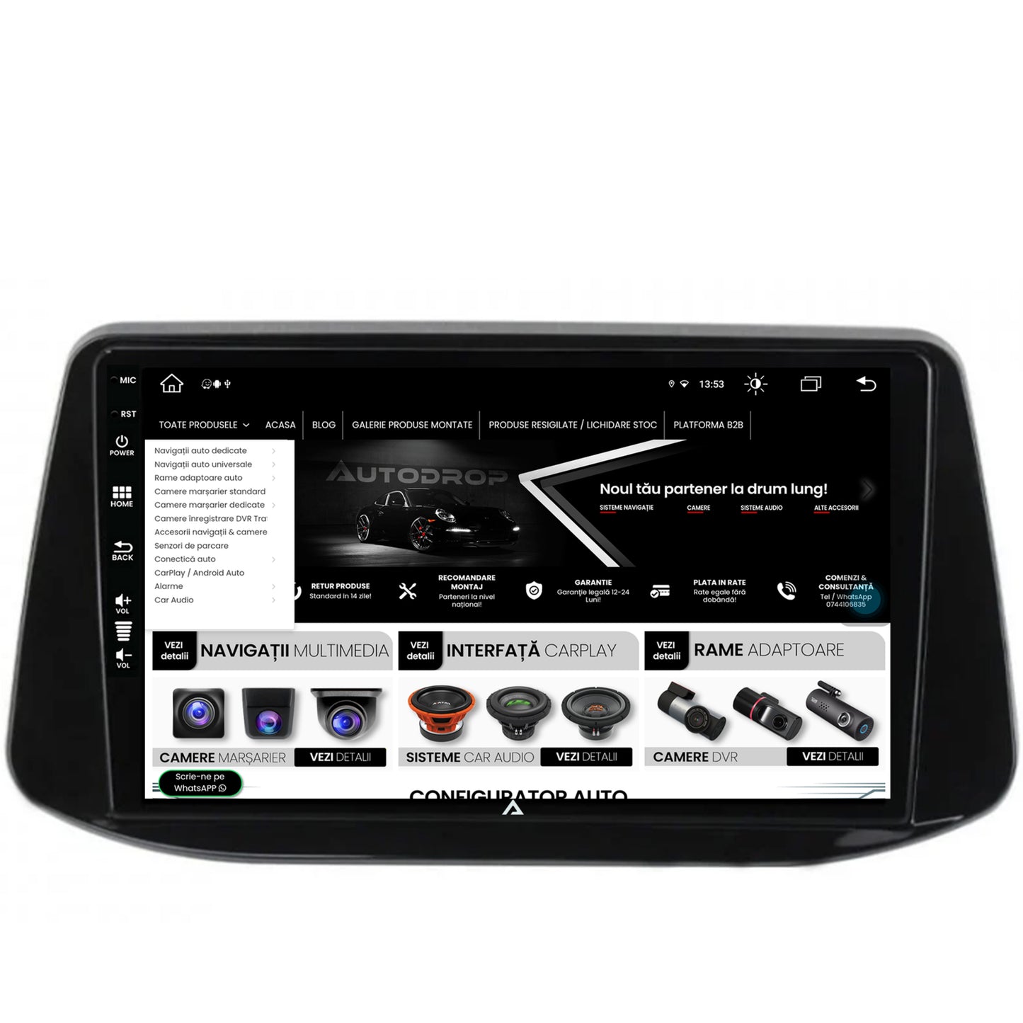 Navigatie Hyundai I30 (2017-Prezent), Android, Z-Octacore / 8GB RAM + 256GB ROM, 9 Inch - AD-BGZ9008+AD-BGRKIT225