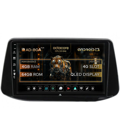 Navigatie Hyundai I30 (2017-Prezent), Android, A-Octacore / 4GB RAM + 64GB ROM, 9 Inch - AD-BGA9004+AD-BGRKIT225